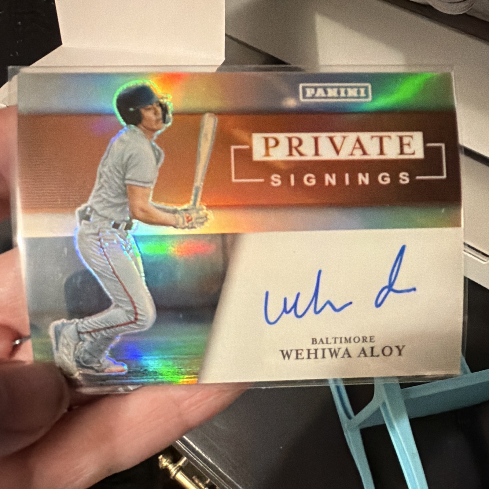 Panini 2026 Private Signings Wehiwa Aloy Baltimore Autograph Insert #PS-WA