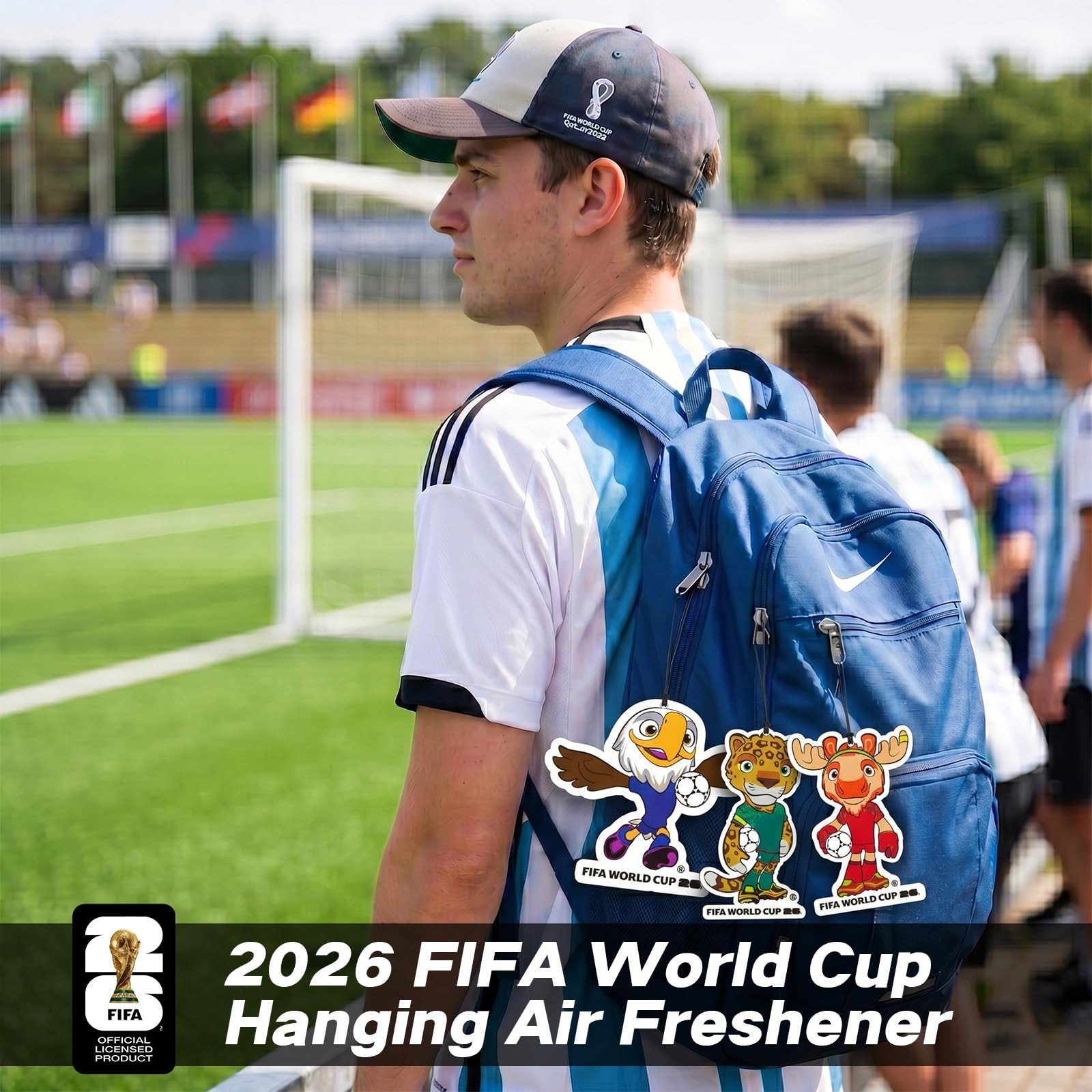 World Cup Mascots 2026, 3 Pack Car Air 1 Count (Pack of 3), Mascot-B