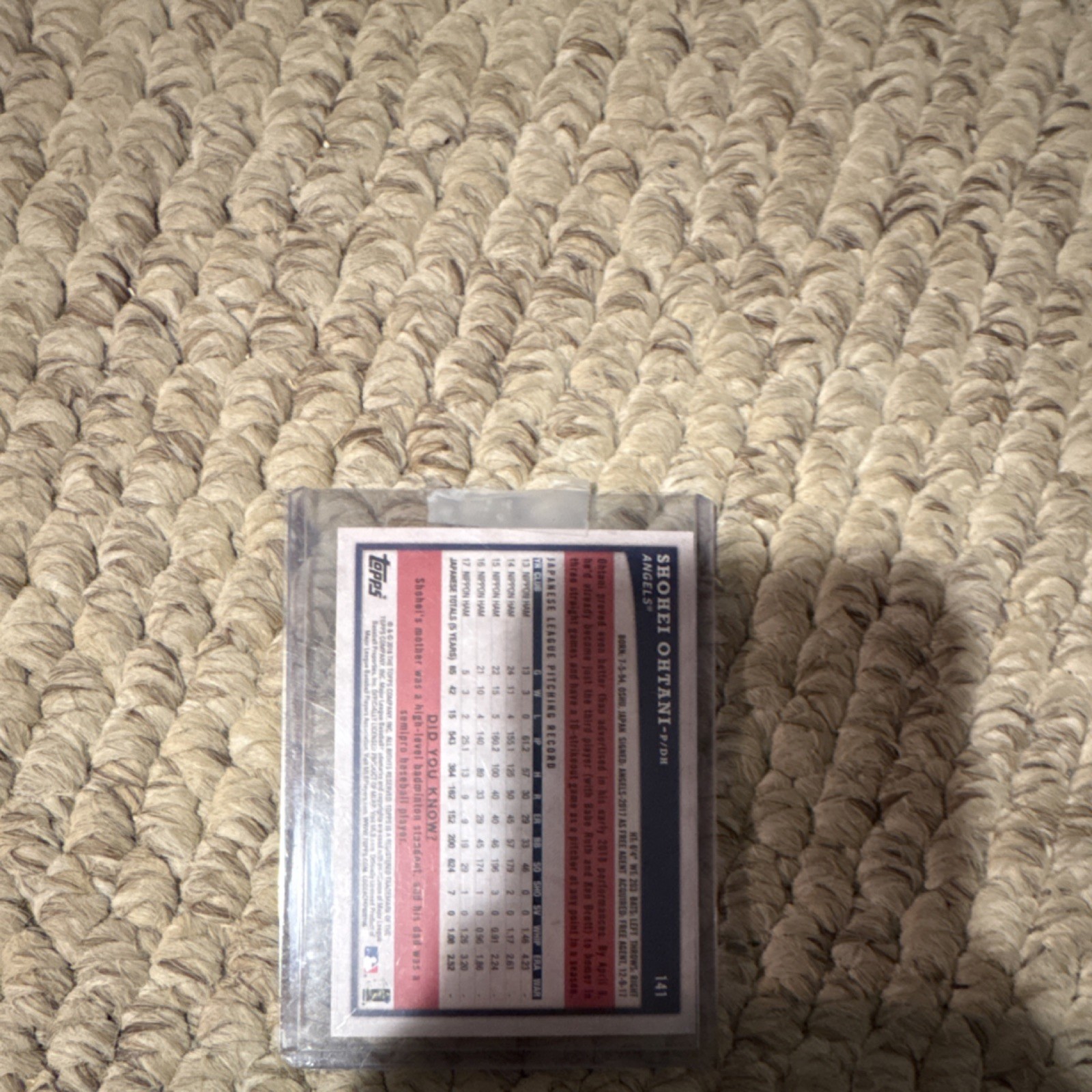 Topps 2018 Big League Rookie Shohei Ohtani #141 Los Angeles Angels Baseball Card