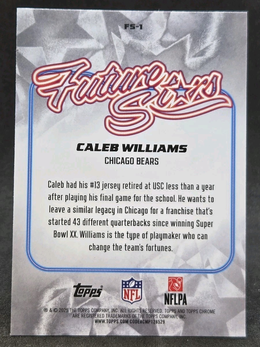 2025 Topps Chrome Future Stars Caleb Williams #FS-1