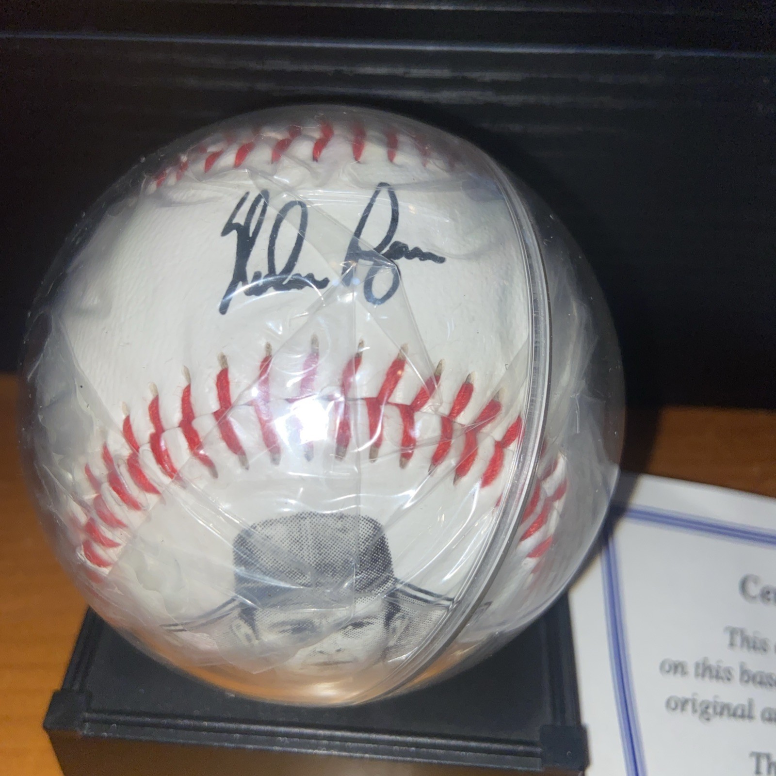 Nolan Ryan Facsimile Autographed Portrait Ball All Star Marketing Vintage New