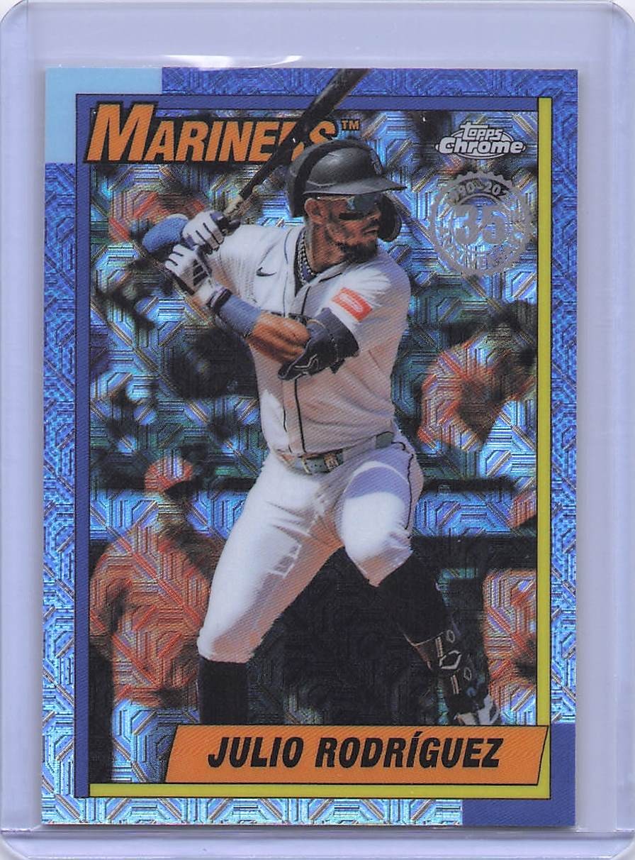 2025 Topps Update #U90C56 Julio Rodríguez Topps Chrome Silver Pack Mojo