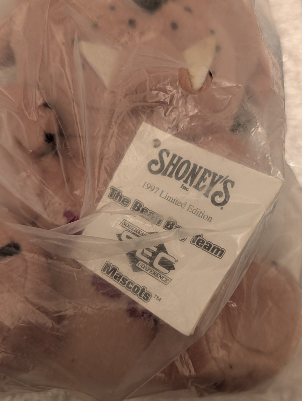 Vintage 1997 Shoney’s SEC Bean Bag Mississippi State Bulldog Mascot: See Details