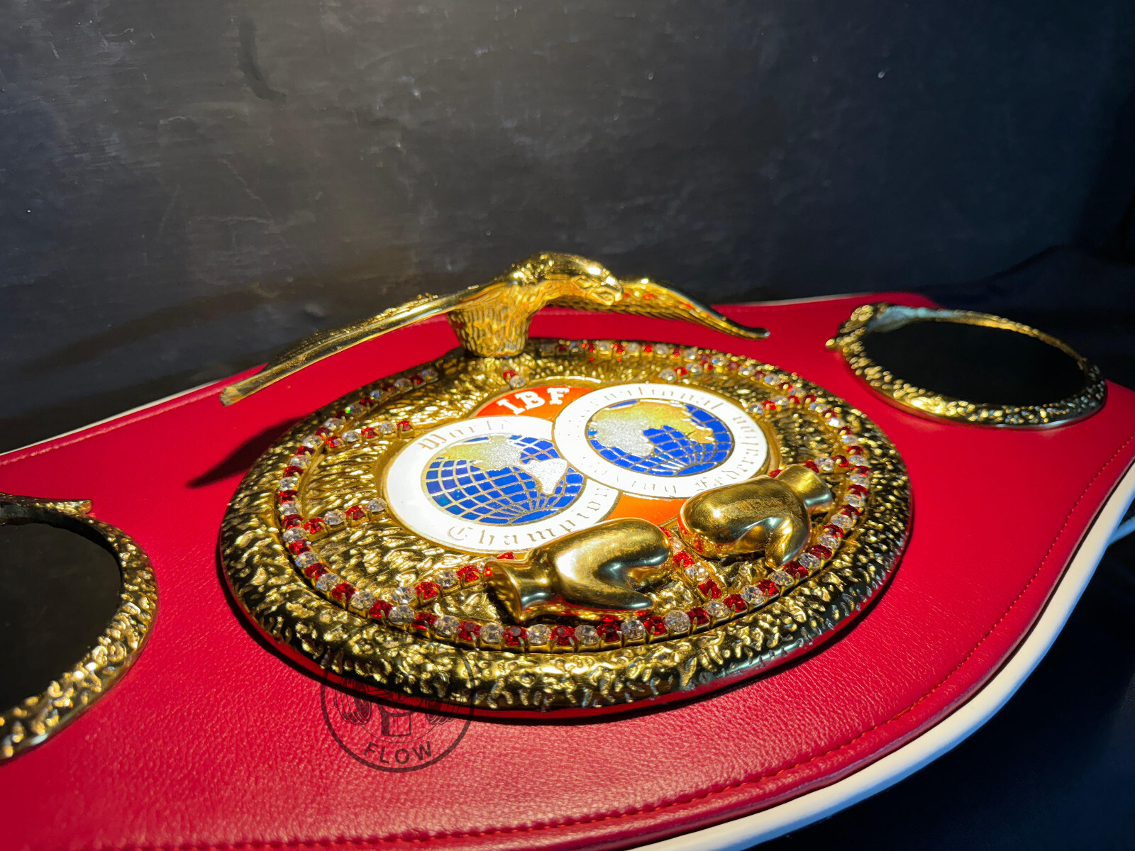 IBF Boxing Championship Belt Metal Plates Boxing Belt Leather Strap Custom Made