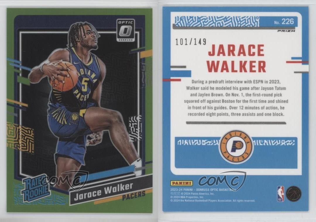 2023 Donruss Optic Rated Lime Green Prizm /149 Jarace Walker #226 Rookie RC 10tb