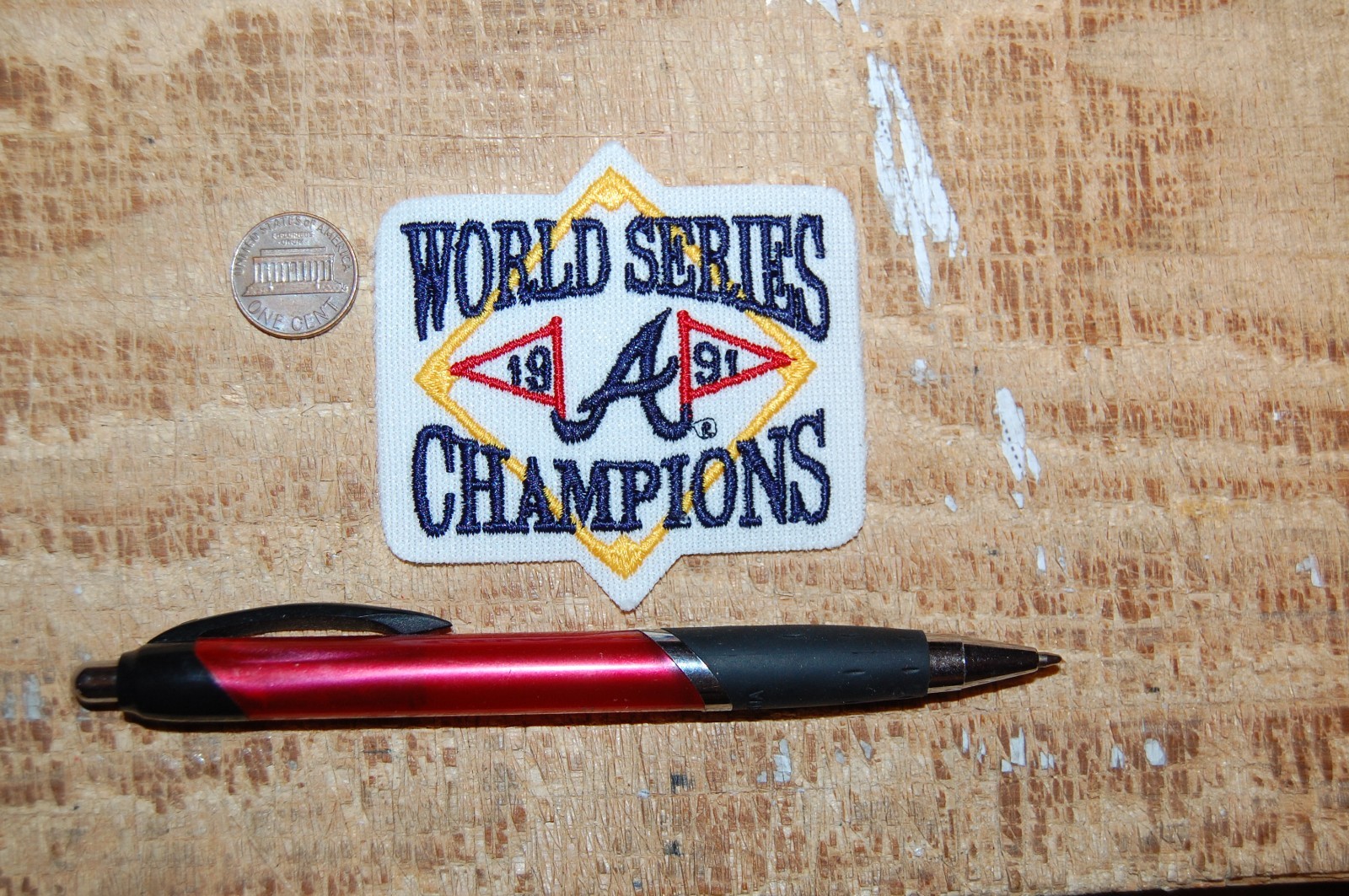 Atlanta Braves 2 7/8″ Patch 1991 World Series Champions Logo Baseball