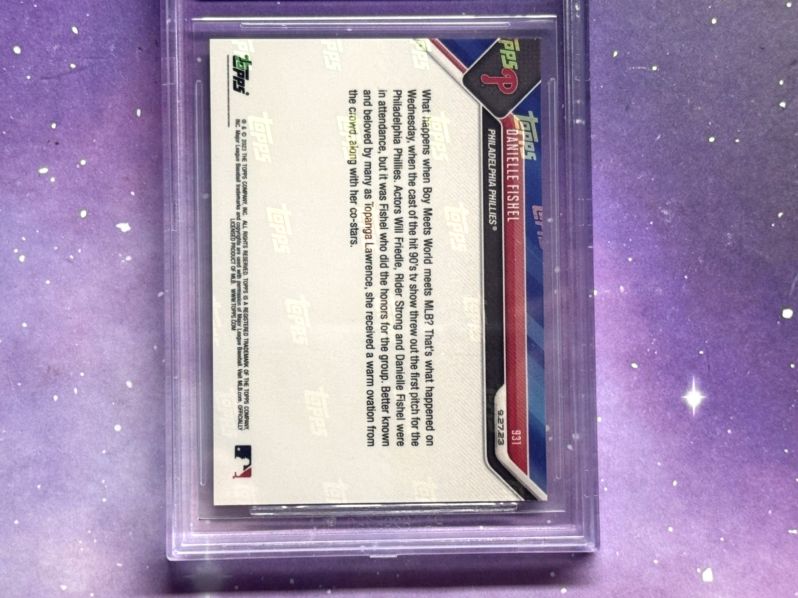 Danielle Fishel Signed Auto BECKETT BAS 2023 Topps Now #931 Boy Meets World