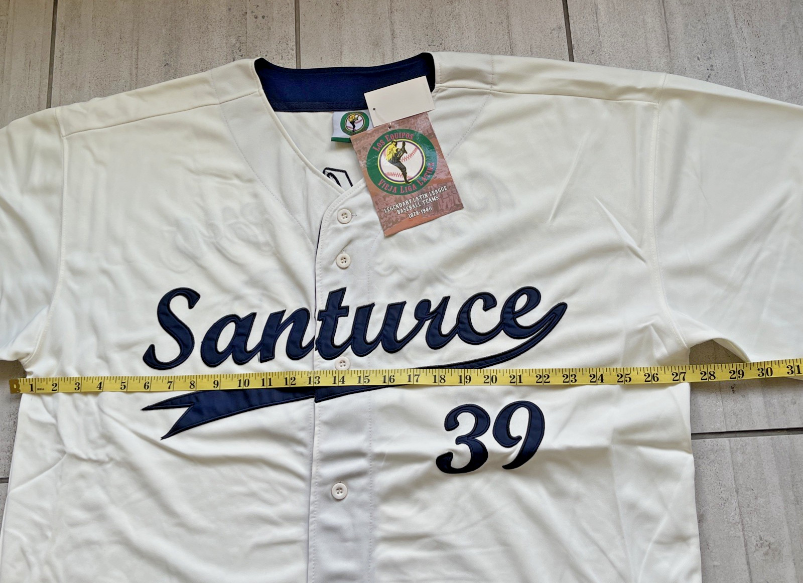 LOS EQUIPOS PUERTO RICO LATIN LEAGUE SANTURCE CRABBERS BASEBALL JERSEY MEN Sz XL