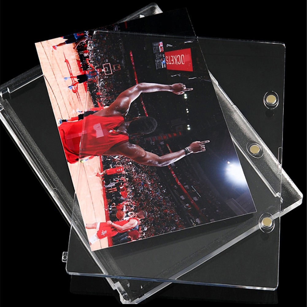 Acrylic Magnetic Vertical Double Booklet 175PT Card Storage UV Protection Holder