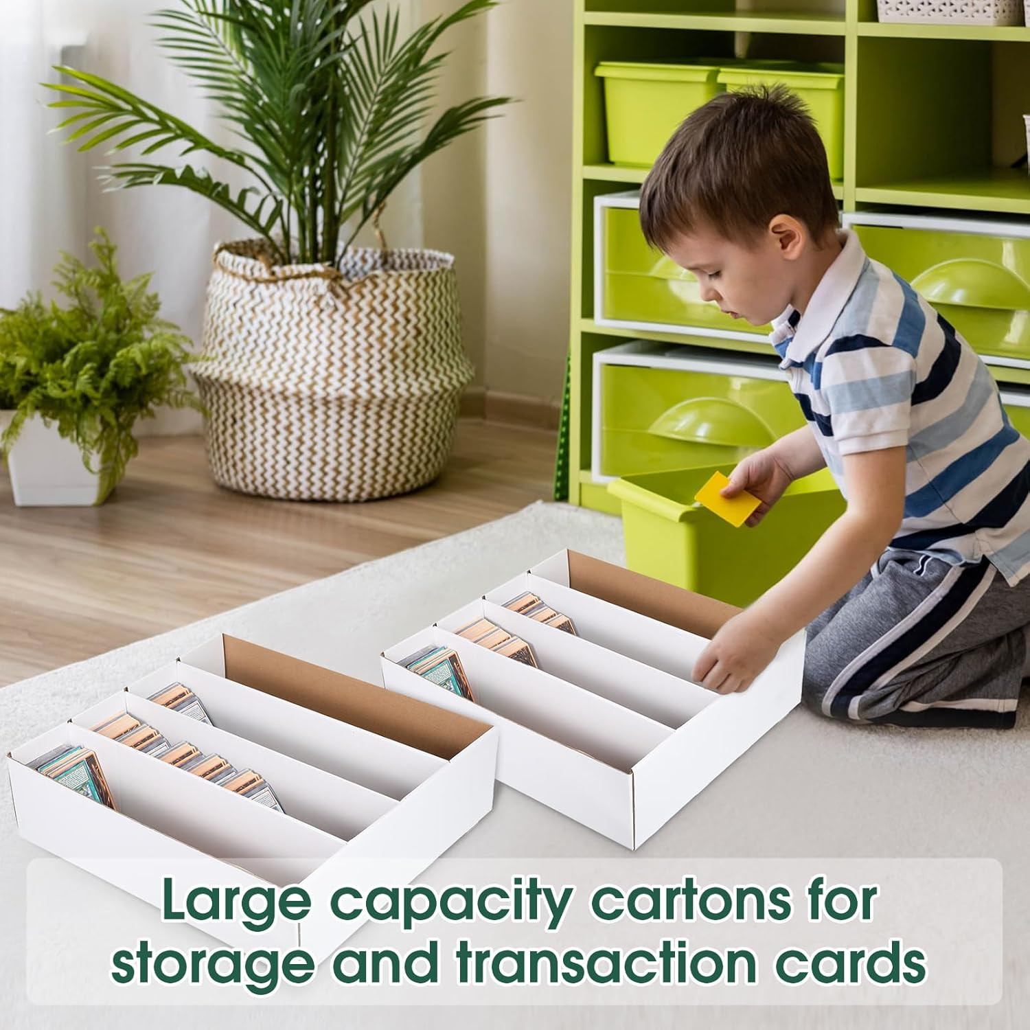 10 Pcs 3200 Count Sports Card Storage Boxes White Trading Card Box Collectible T