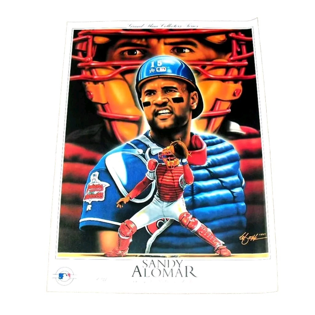 Sandy Alomar Jr. Cleveland Indians 90s Vintage Poster 24×36 Only 750 Made New