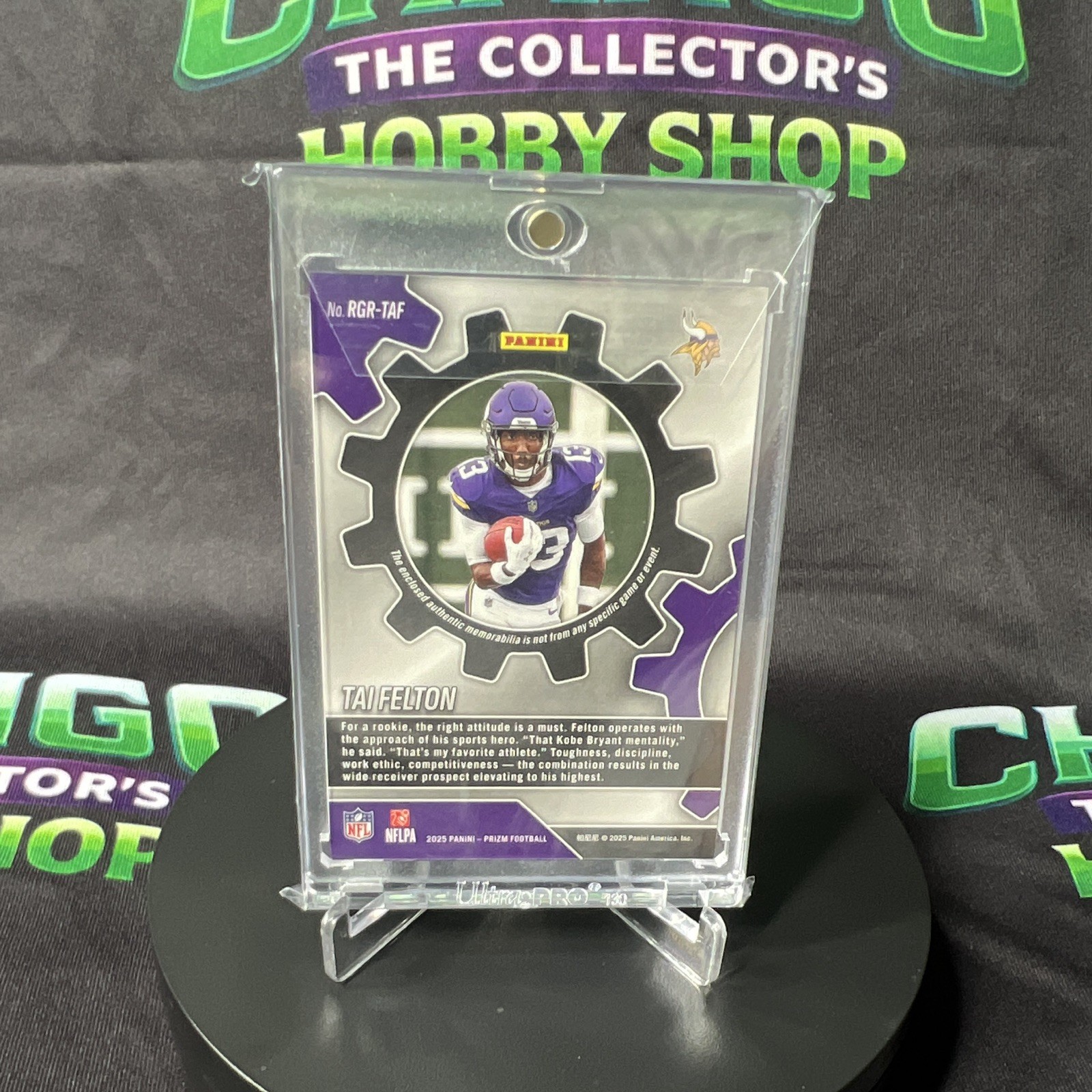Panini 2025 Prizm Rookie Gear Tai Felton Minnesota Vikings RC Patch RGR-TAF
