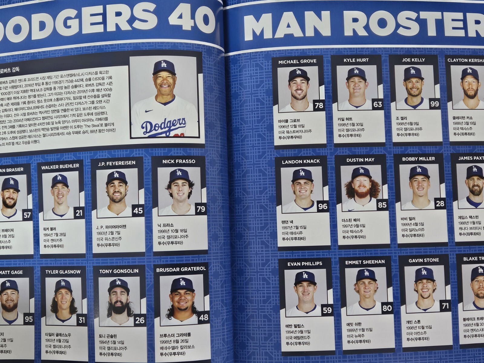2024 MLB WORLD TOUR Seoul Series LA Dodgers Vs SanDiego Padres Program Book