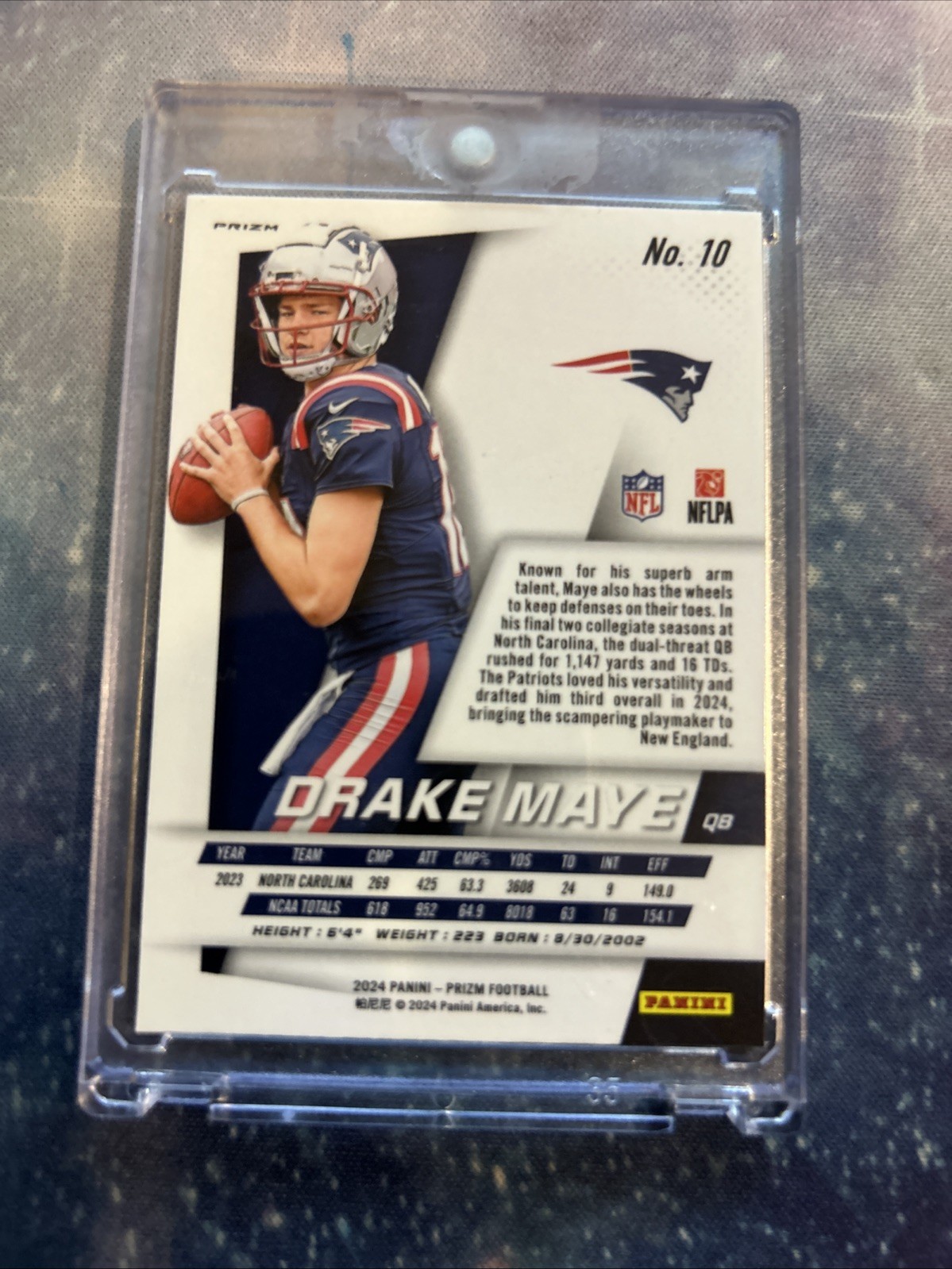 2024 Panini Prizm – Prizm Flashback Rookie Drake Maye #10 Silver Prizm (RC)