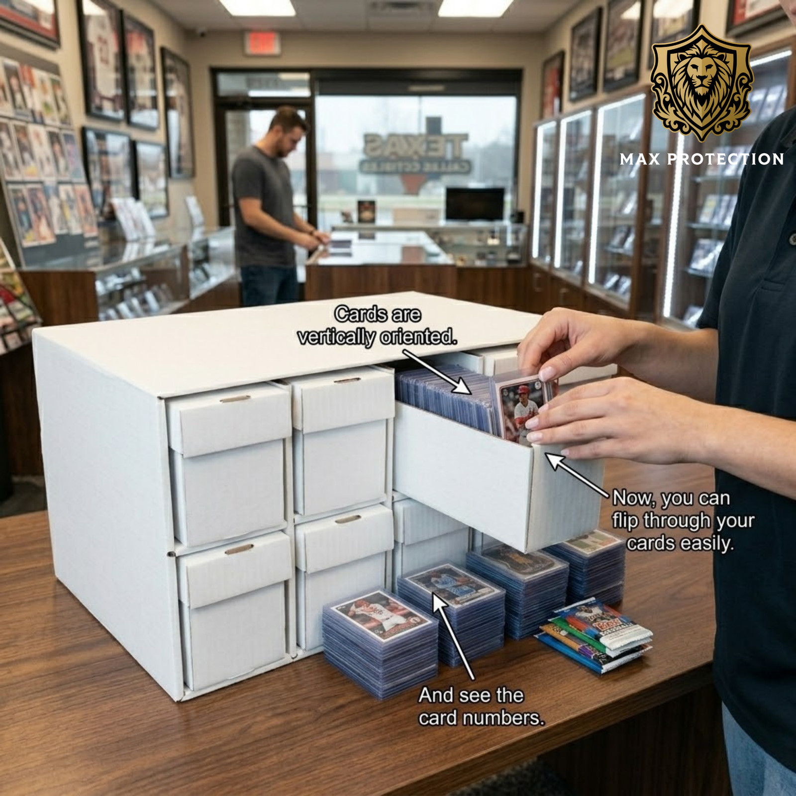 Penthouse Card Storage Box System for Toploaders One Touch Magnetic Holders CS2