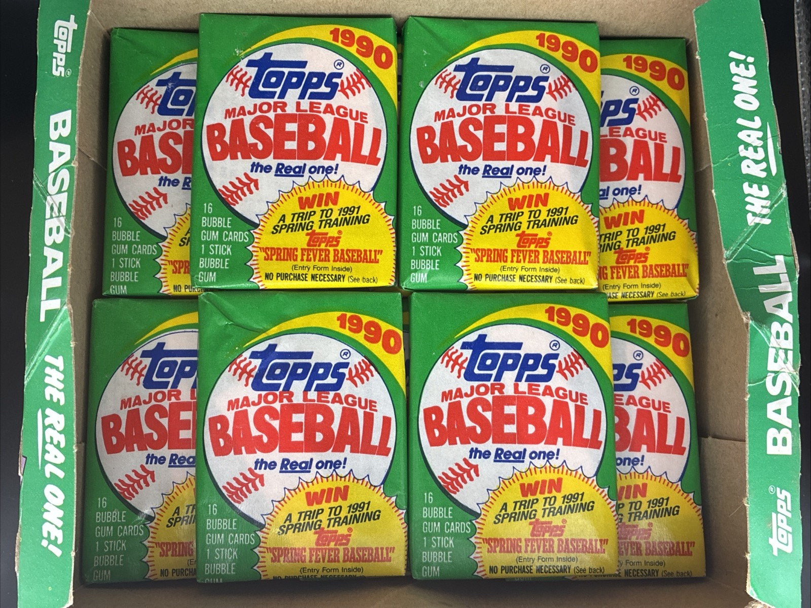 1990 Topps Baseball Factory Sealed Wax PACK 16 Cards per pack