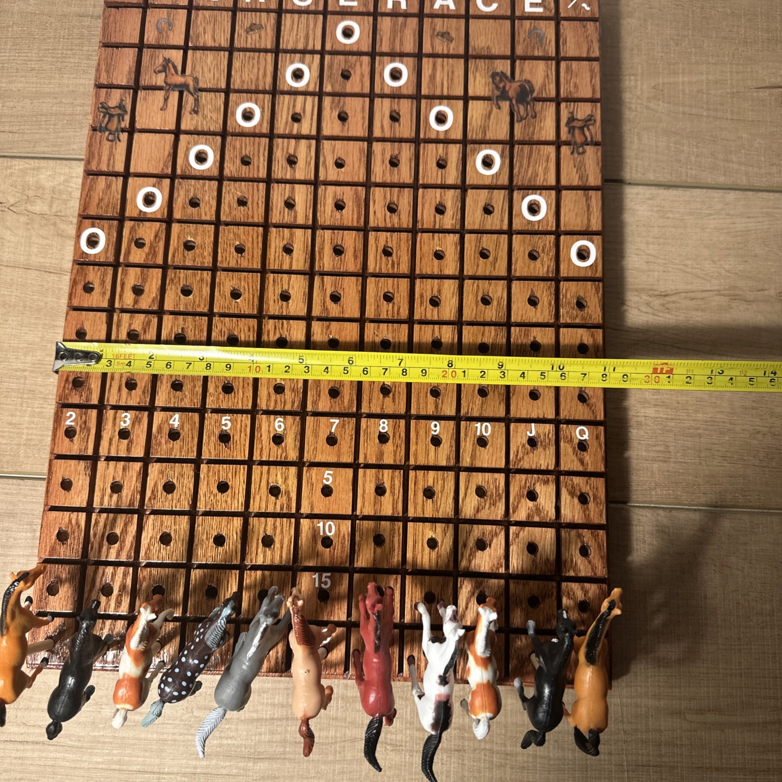 Vintage Handcrafted Horse Race Game – Solid Wood – Kentucky Derby