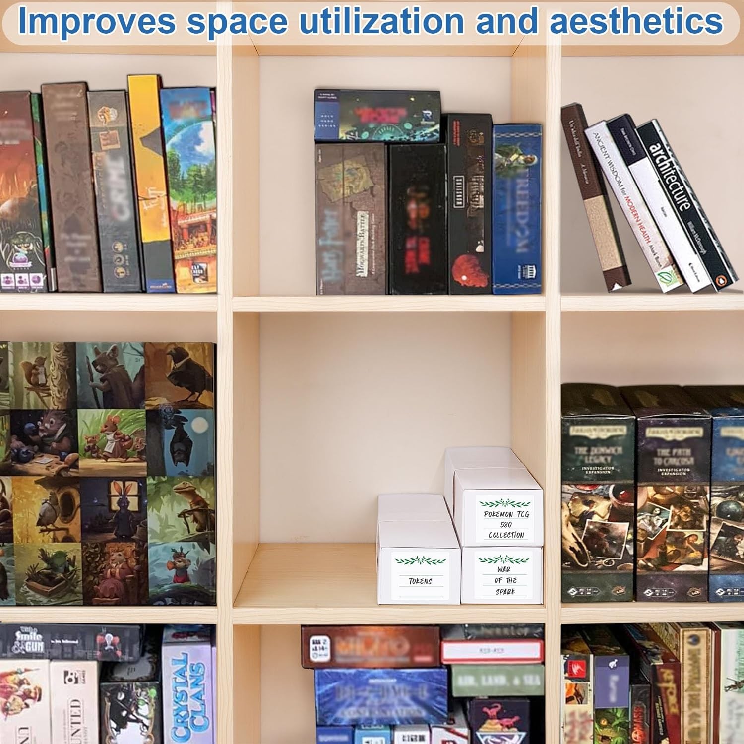 Trading Card Storage Box, Cardboard Storage Boxes with Dividers – 3 Pack