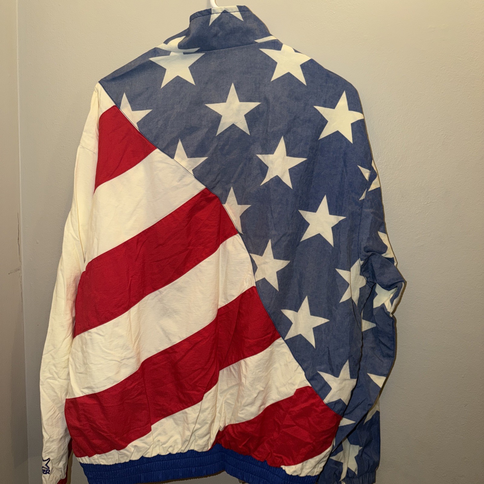 VTG USA Olympic Team Starter Jacket Sz L Full Zip Logo 90s Y2K Sports Nylon