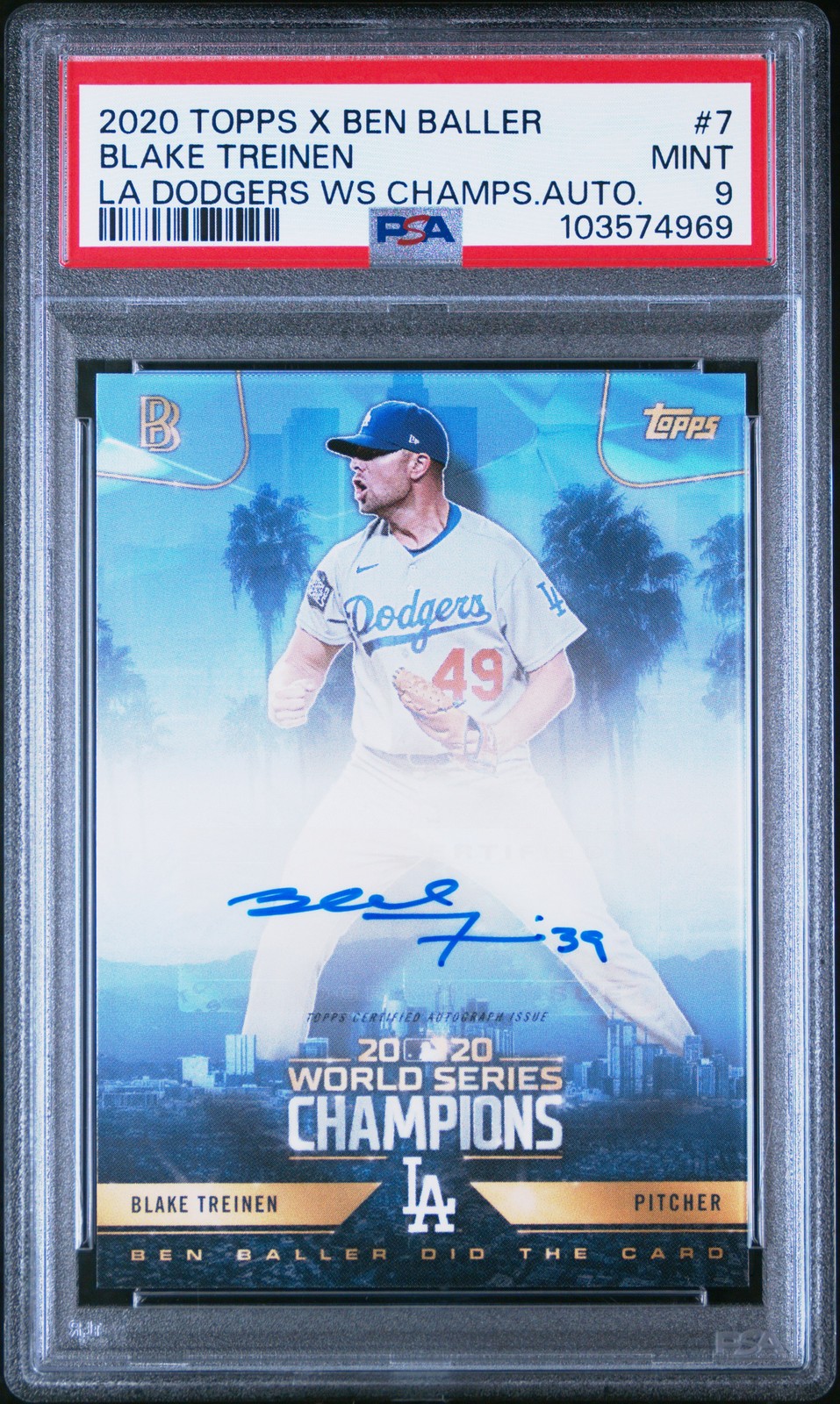 2020 #7 BLAKE TREINEN PSA 9 AUTO