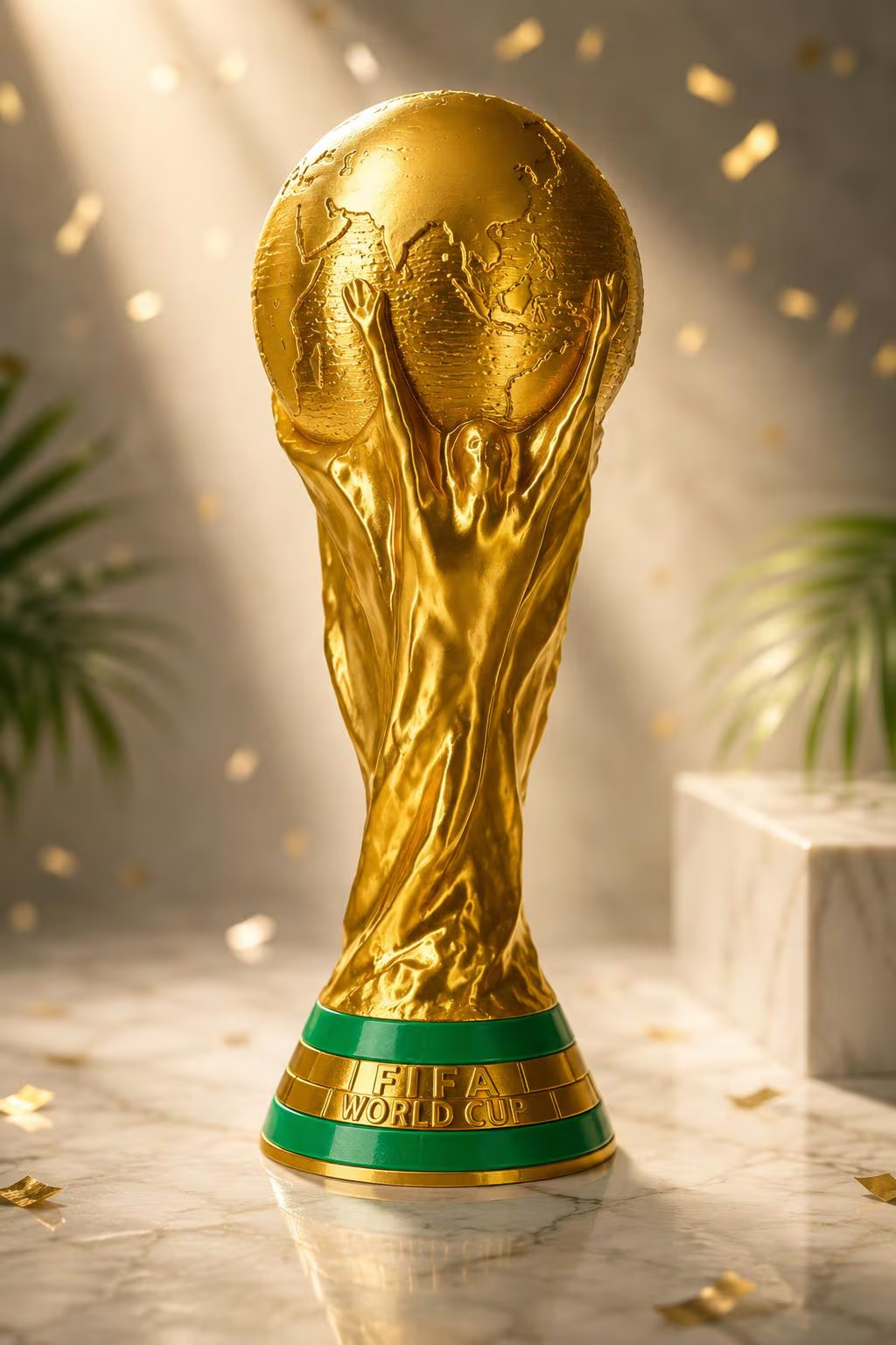 World Cup Trophy Replica – 3D Printed – Soccer Fan Gift – FIFA Style Decor