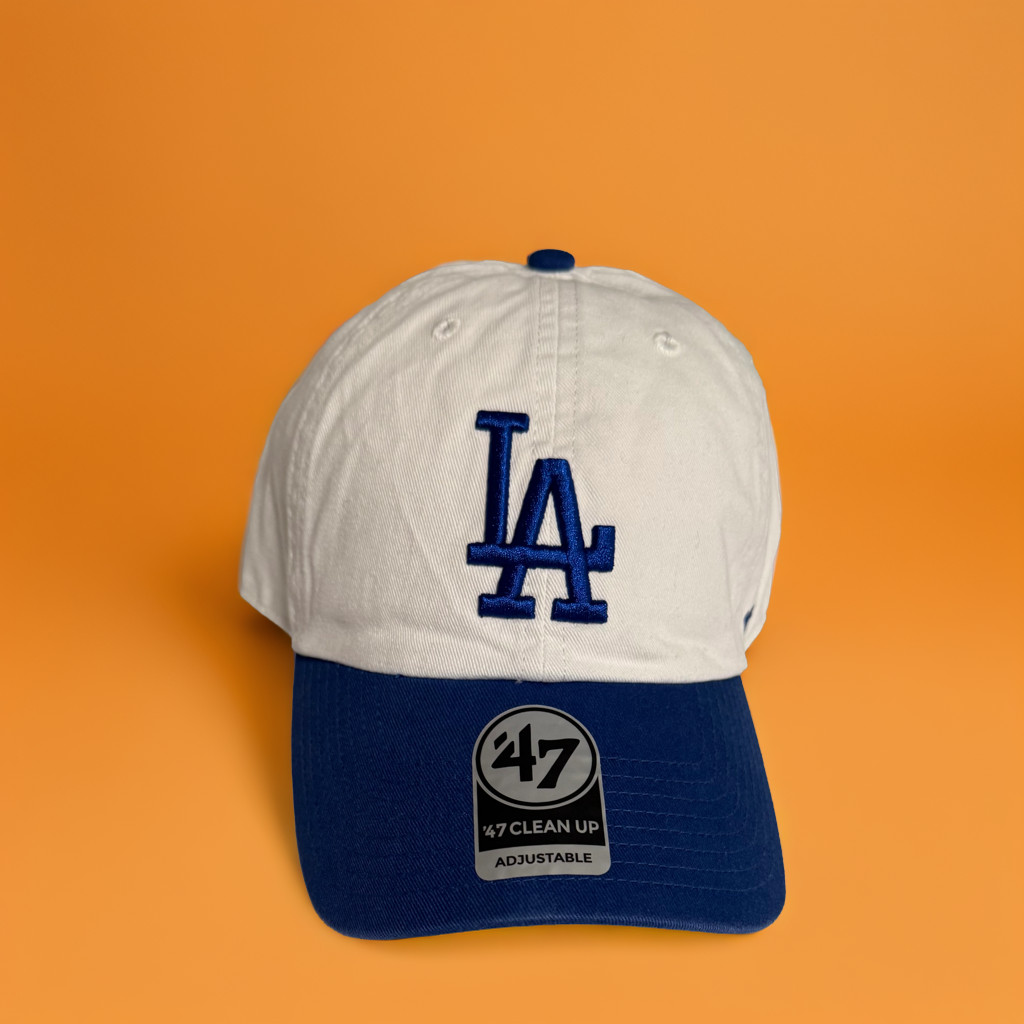 ’47 Brand Los Angeles LA Dodgers Clean Up MLB Dad Hat Cap White/Blue