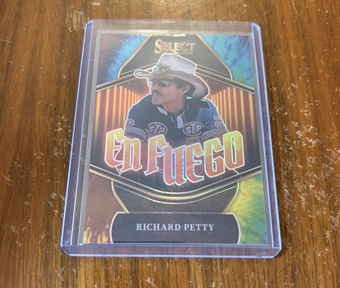 Richard Petty 2026 Panini Select Racing En Fuego Tie Dye Prizm /25