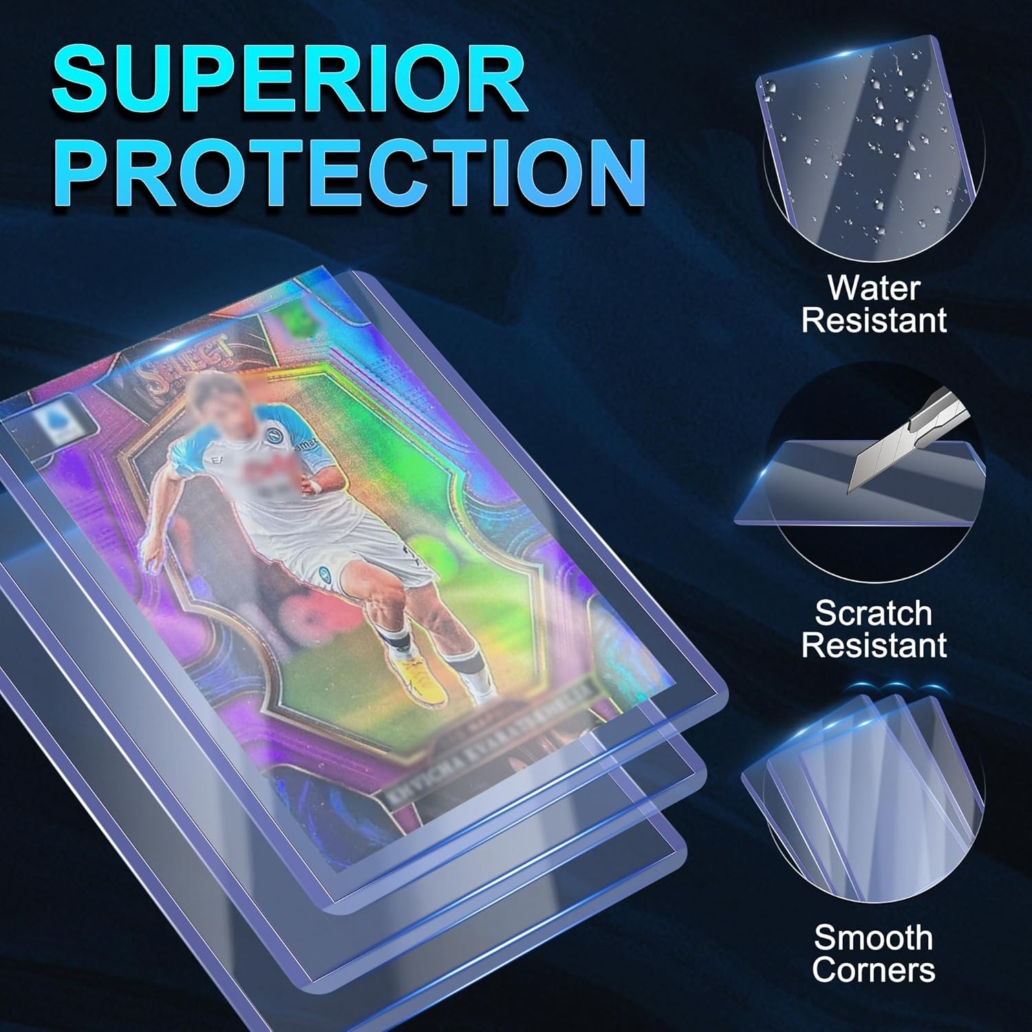 1000 Card Sleeves Top Loaders for Cards 3X4 Baseball Card Protectors Toploaders