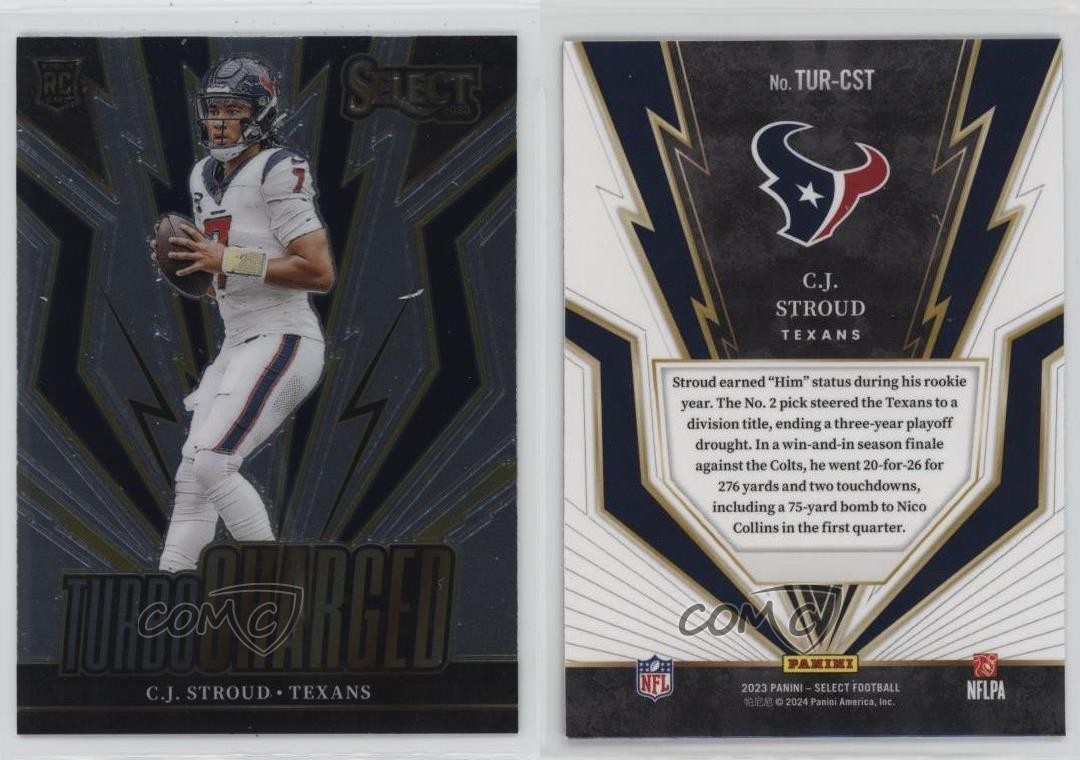 2023 Panini Select Turbocharged CJ Stroud #TUR-CST Rookie RC 1k9t