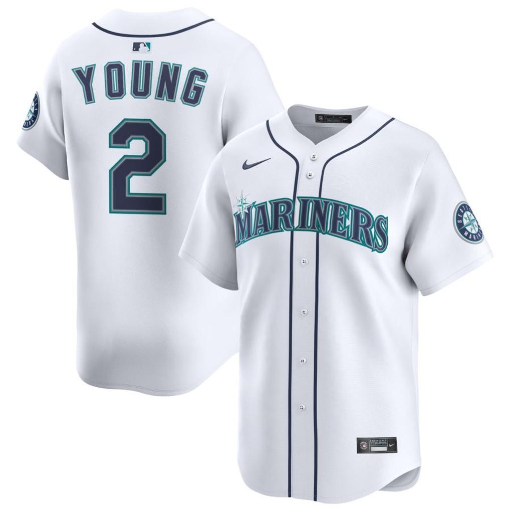 Cole Young Mariners All Stitched Jersey
