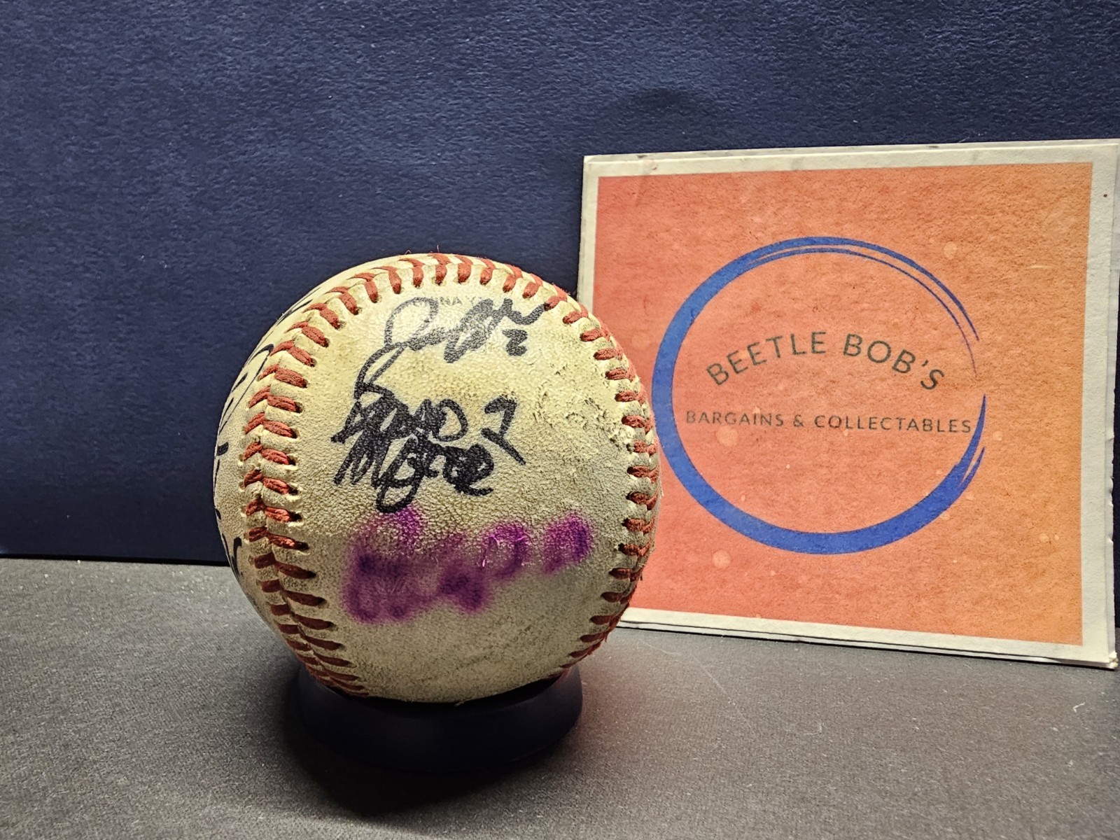 Frontier League Wilson Baseball Unknown 10x’s Autographed No COA