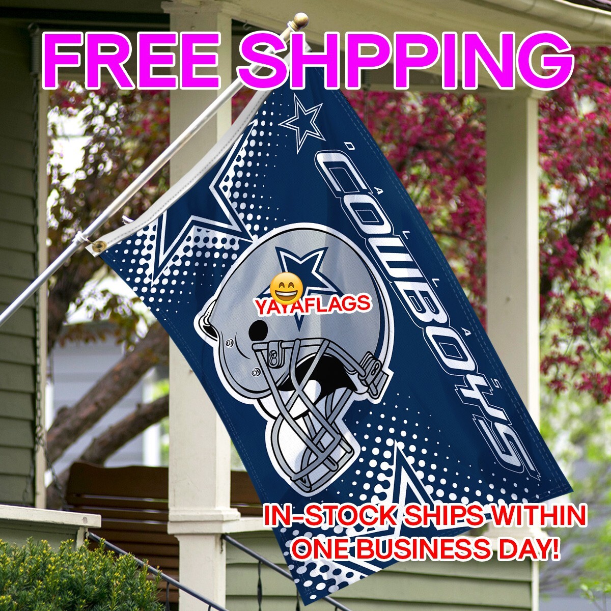 Dallas Cowboys Flag 3×5 Banner Star Logo FAST FREE Shipping US Seller