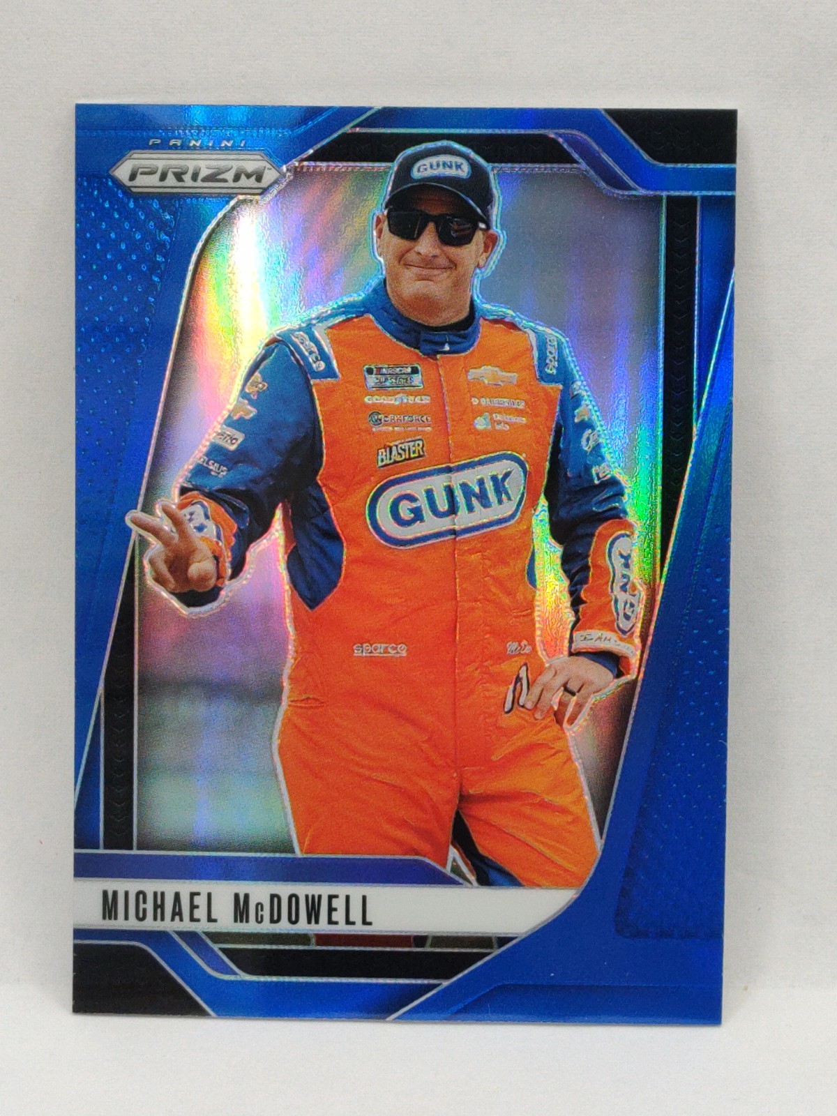 2025 Prizm NASCAR Racing #33 Michael McDowell Blue Prizm 189/199 Base Card
