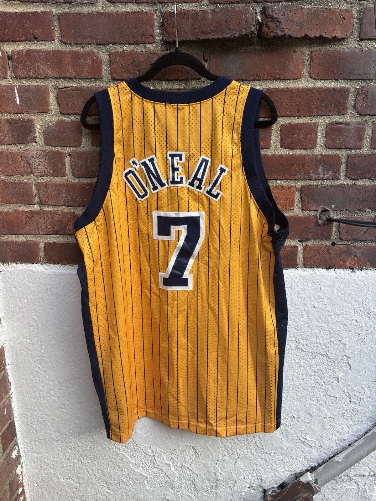 Vintage Indiana Pacers Jermaine O’Neal Nike Swingman NBA Jersey Men’s XL Yellow