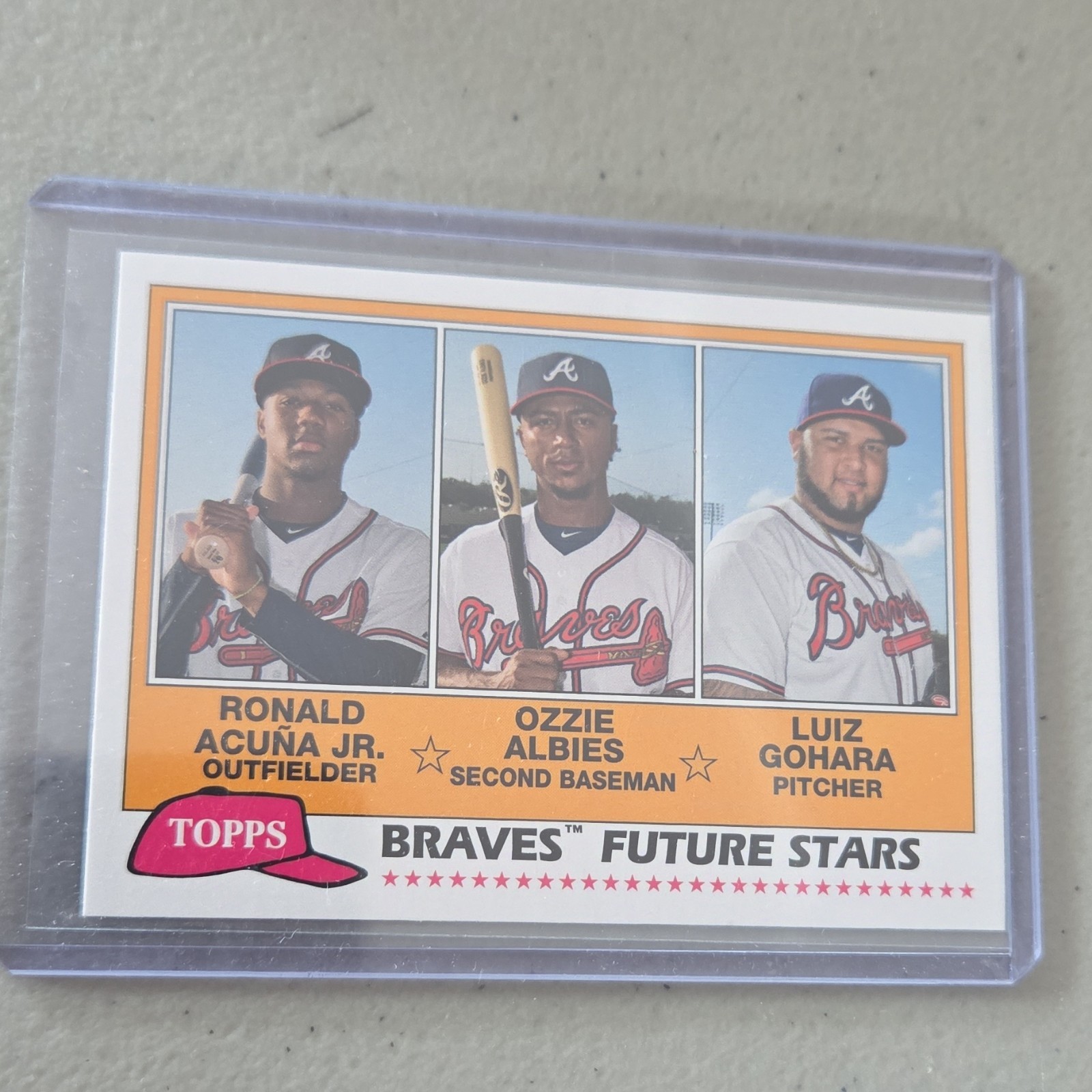 2018 Topps Archives Braves Future Stars Insert #FS-BRA Acuña Albies