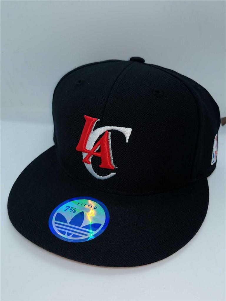 New Los Angeles Clippers Mens Adidas Fitted 7 1/8-3/8-1/2-5/8 Flatbrim Cap Hat