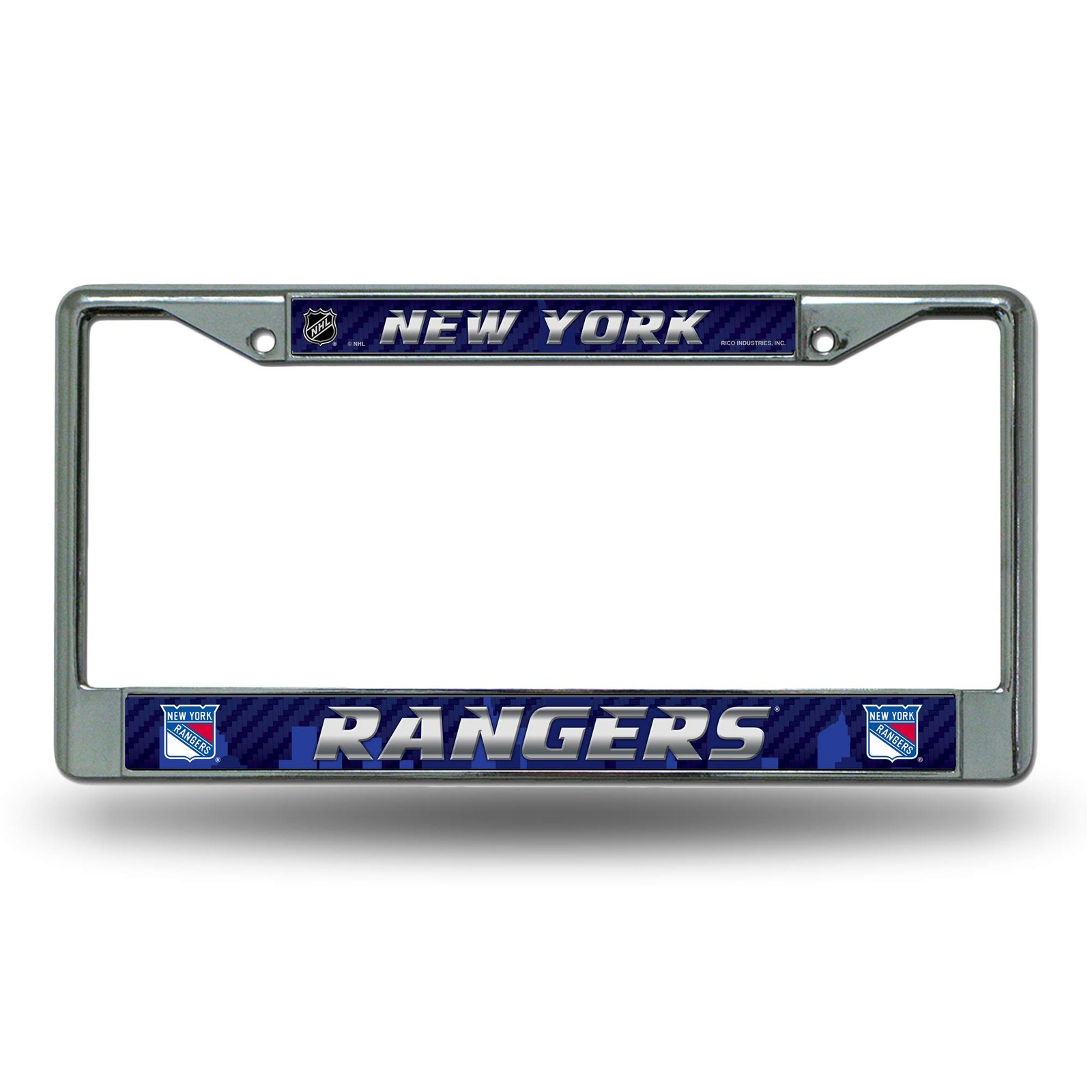NHL New York Rangers Standard Chrome License Plate Frame , 6″ x 12″