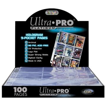 Ultra Pro 9 Pocket Pages 100 count Box, Platinum Series 100ct. 9-pocket