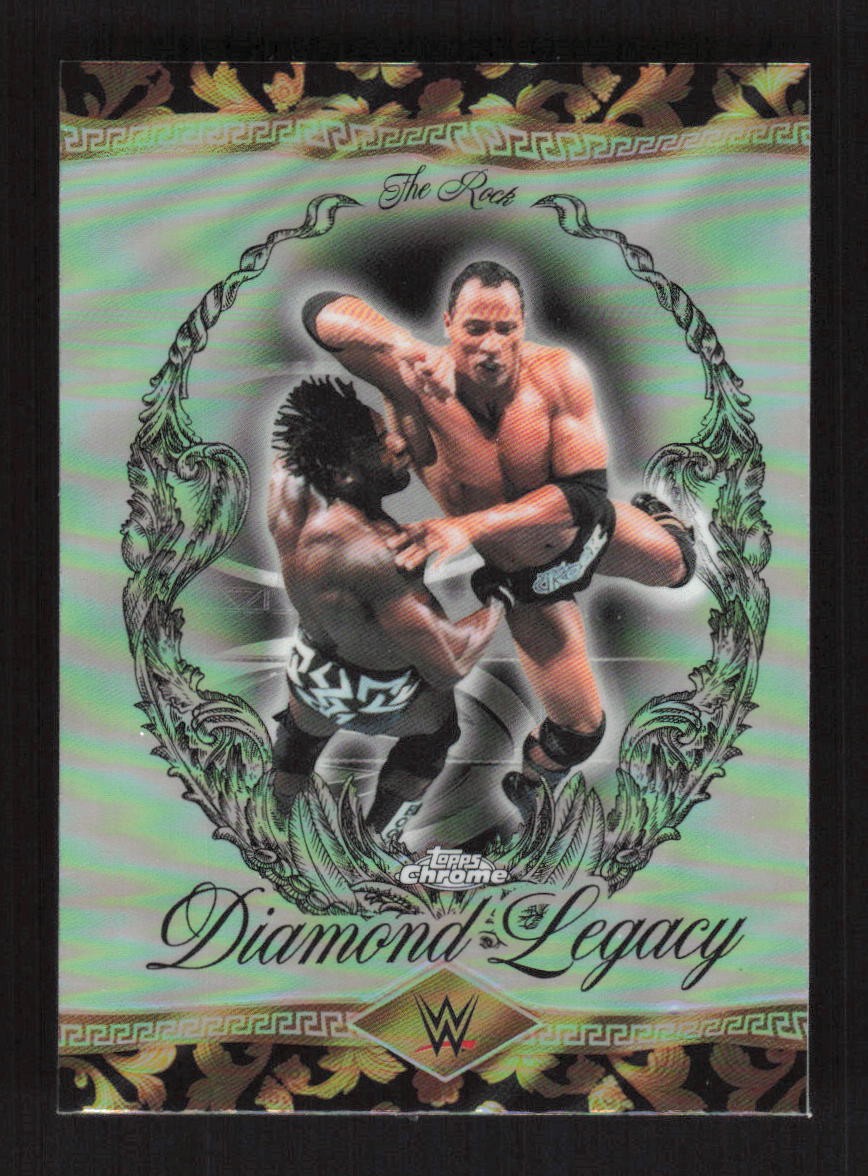 The Rock 2026 Topps Chrome WWE The Rock Diamond Legacy #RDL-17