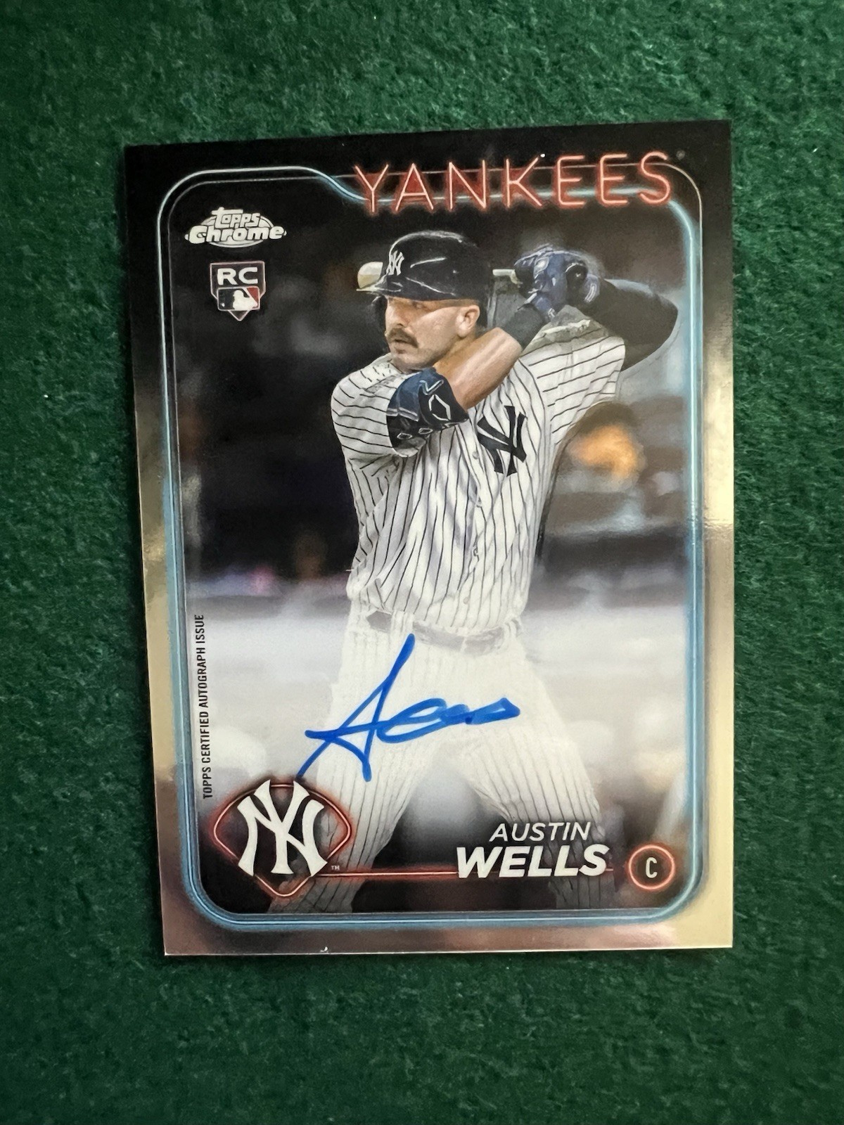 2024 Topps Chrome – Rookie Autographs Austin Wells #RA-AW (AU, RC)