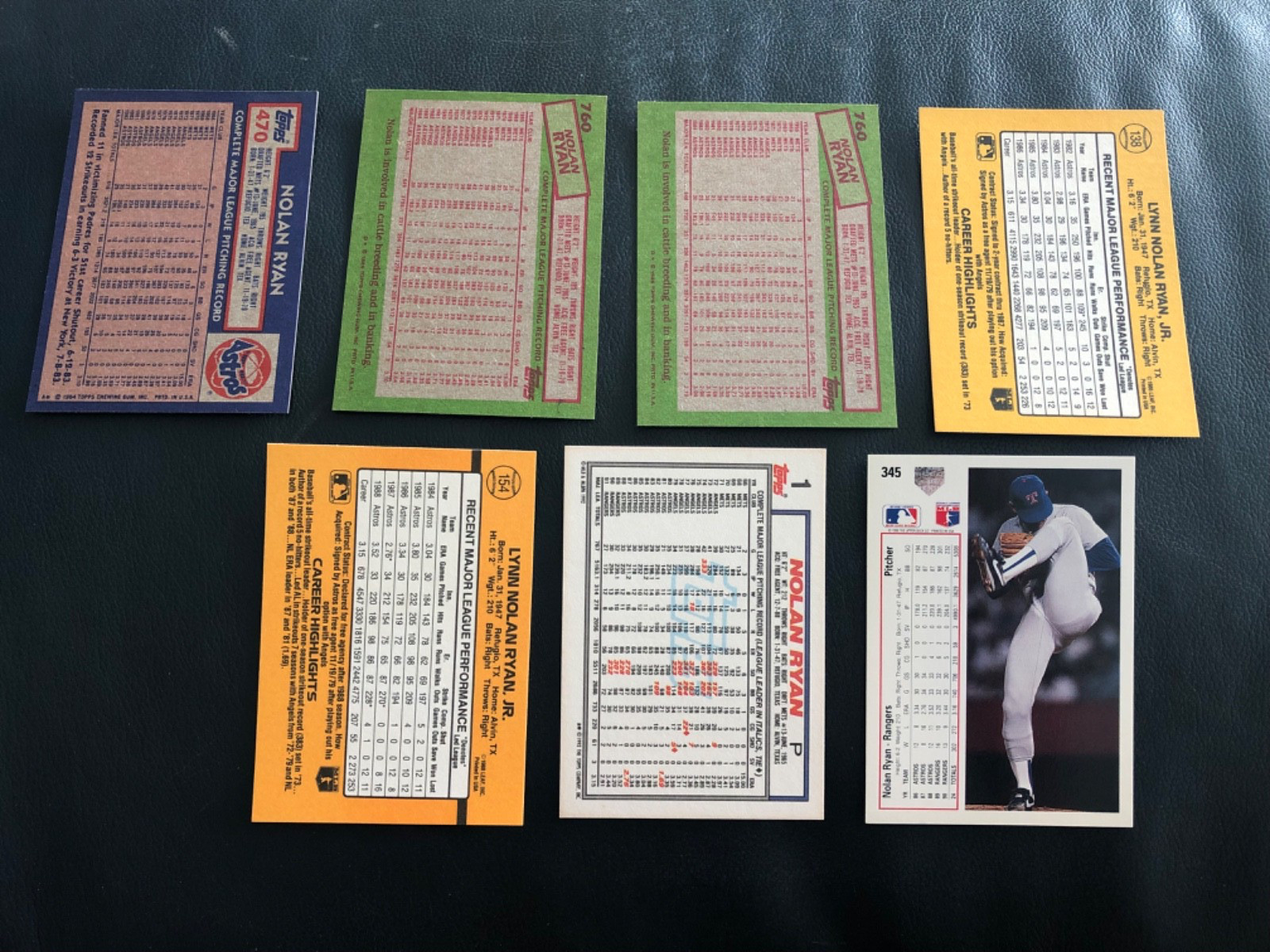 1984-1992 Nolan Ryan lot of 7 NRMT See Details below