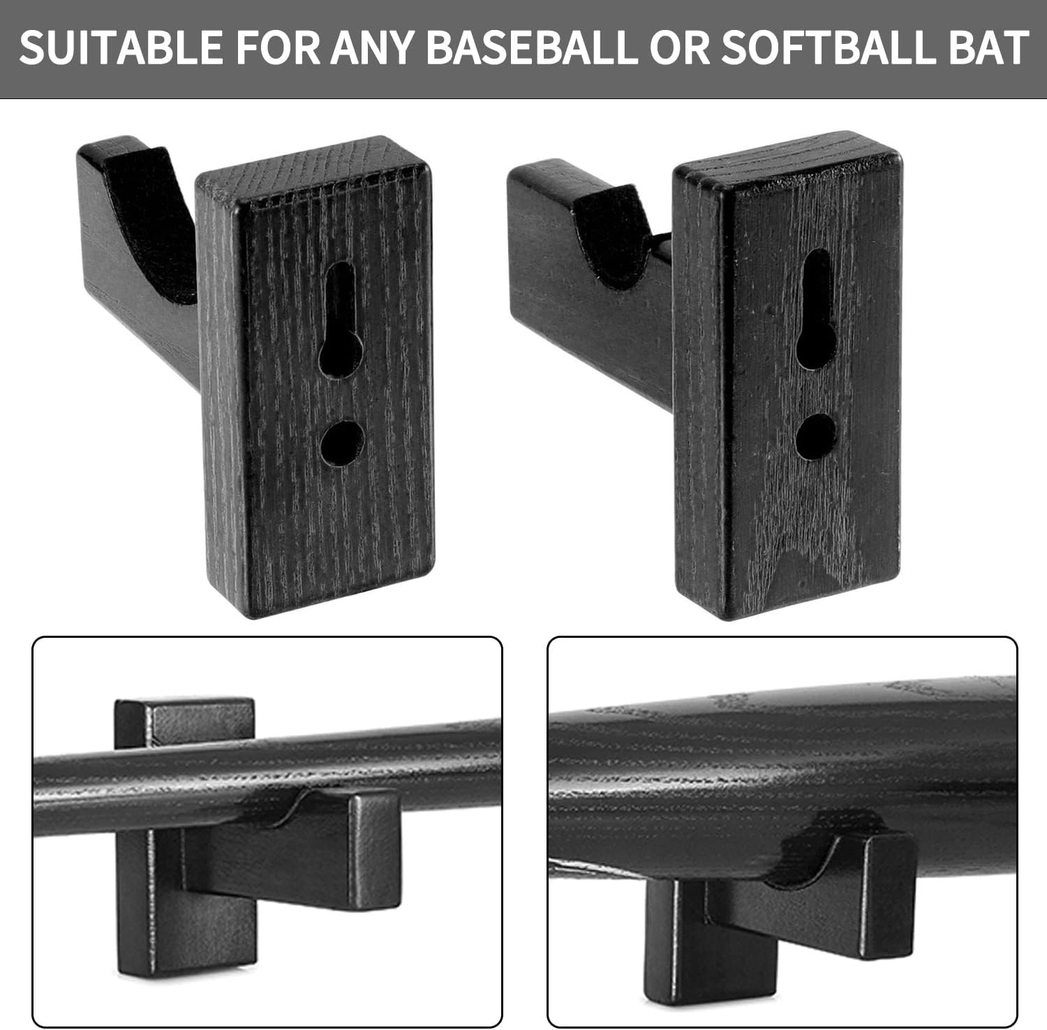 Lightweight Wooden Baseball Bat Holder – Easy to Assemble Display Solution