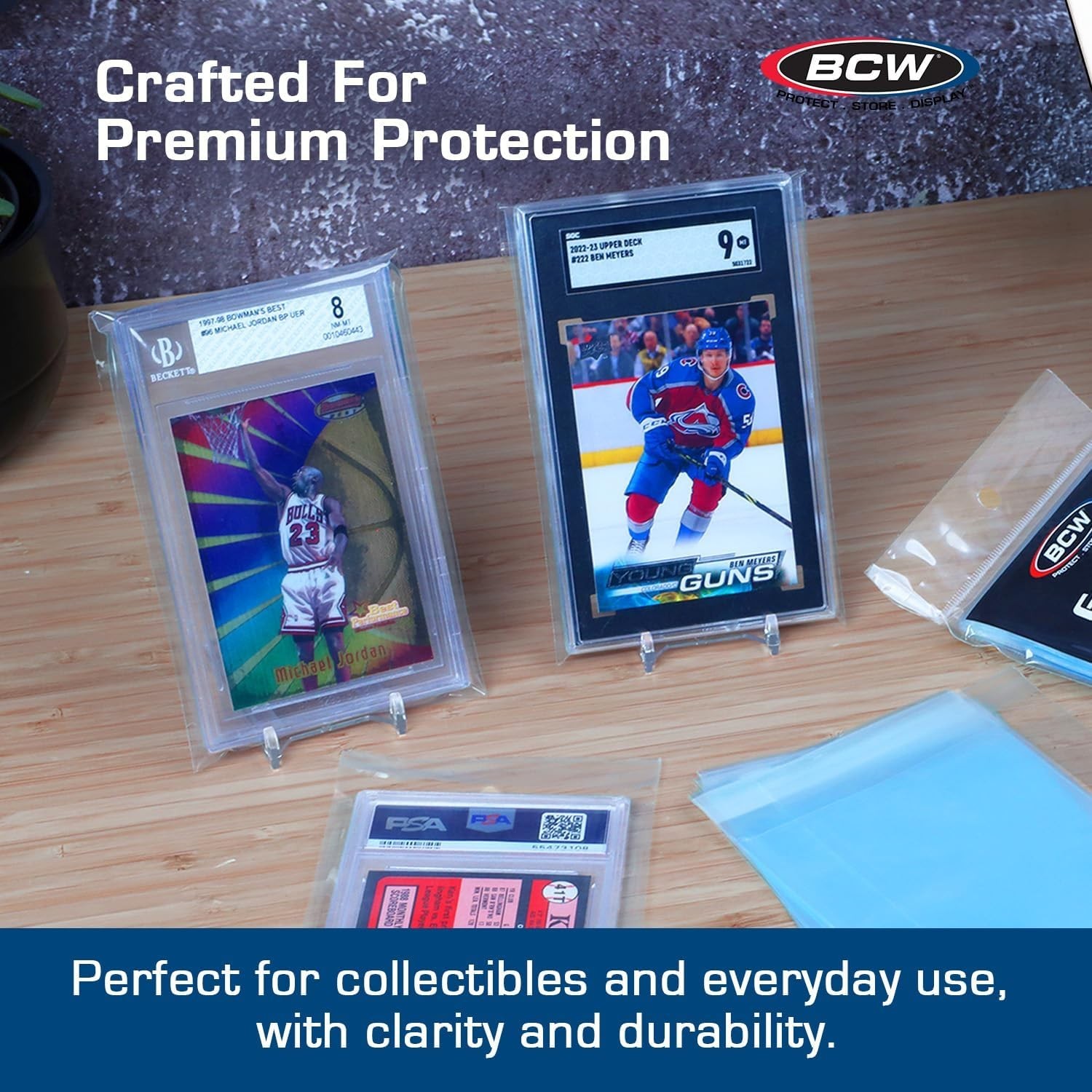 Resealable Graded Card Sleeves | 100 Pack | Universal Fit for PSA, Beckett, S…