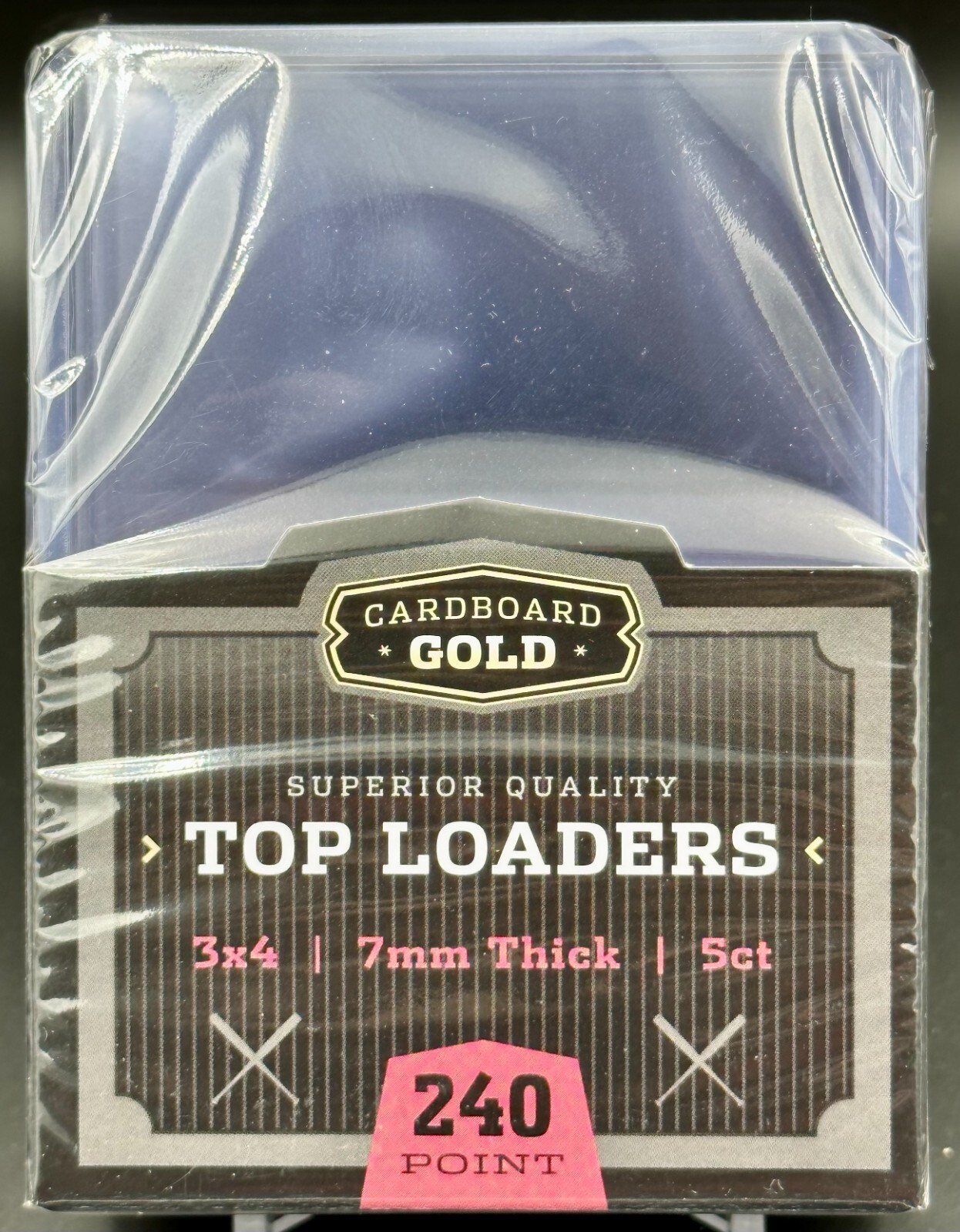 5 Ultra CBG 7mm 240pt Thick Relic Top Loaders 3X4 Cardboard Gold Pro