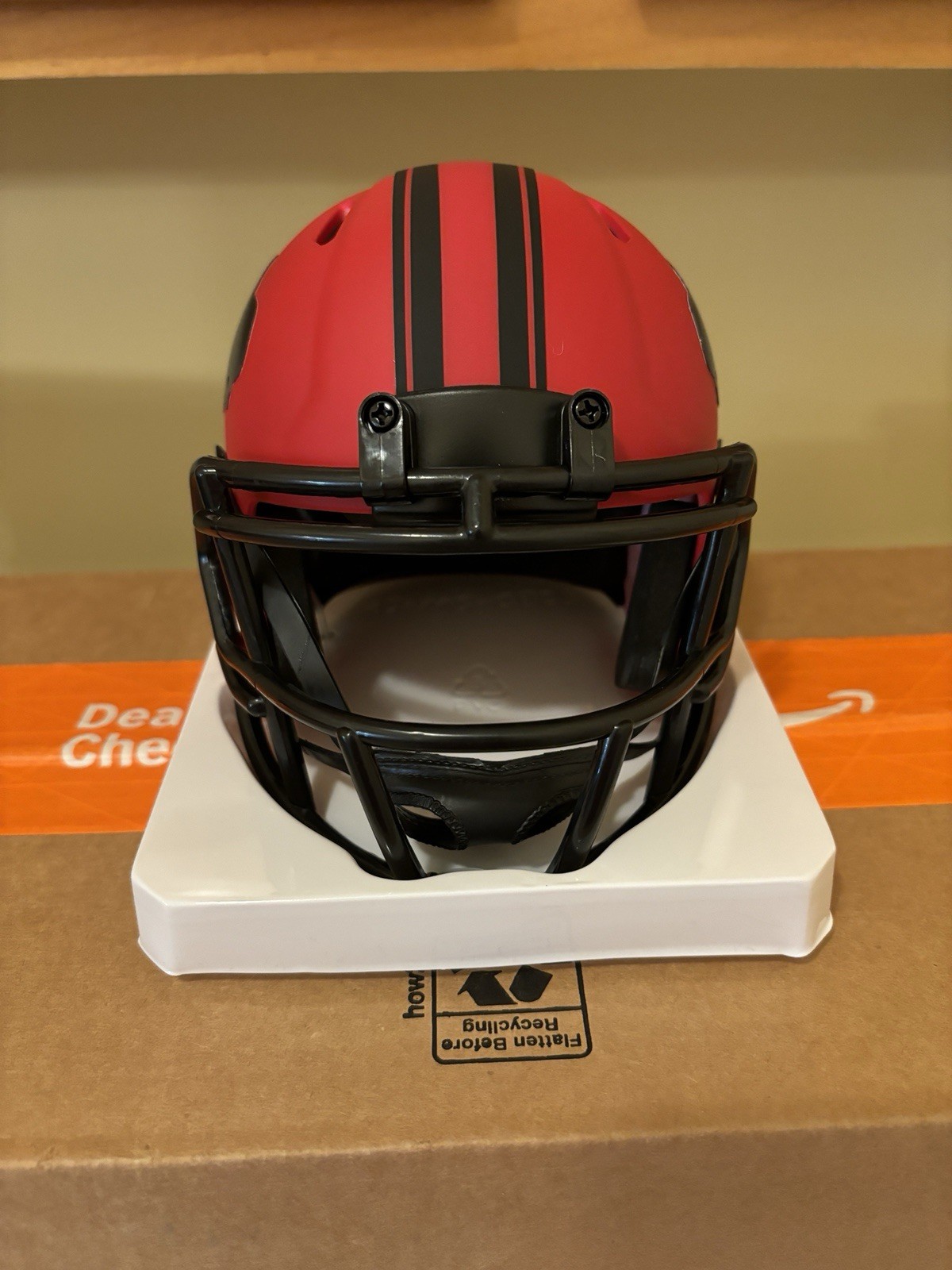 Buffalo Bills Rave Mini Football Helmet Custom Throwback Riddell Speed Matte Red