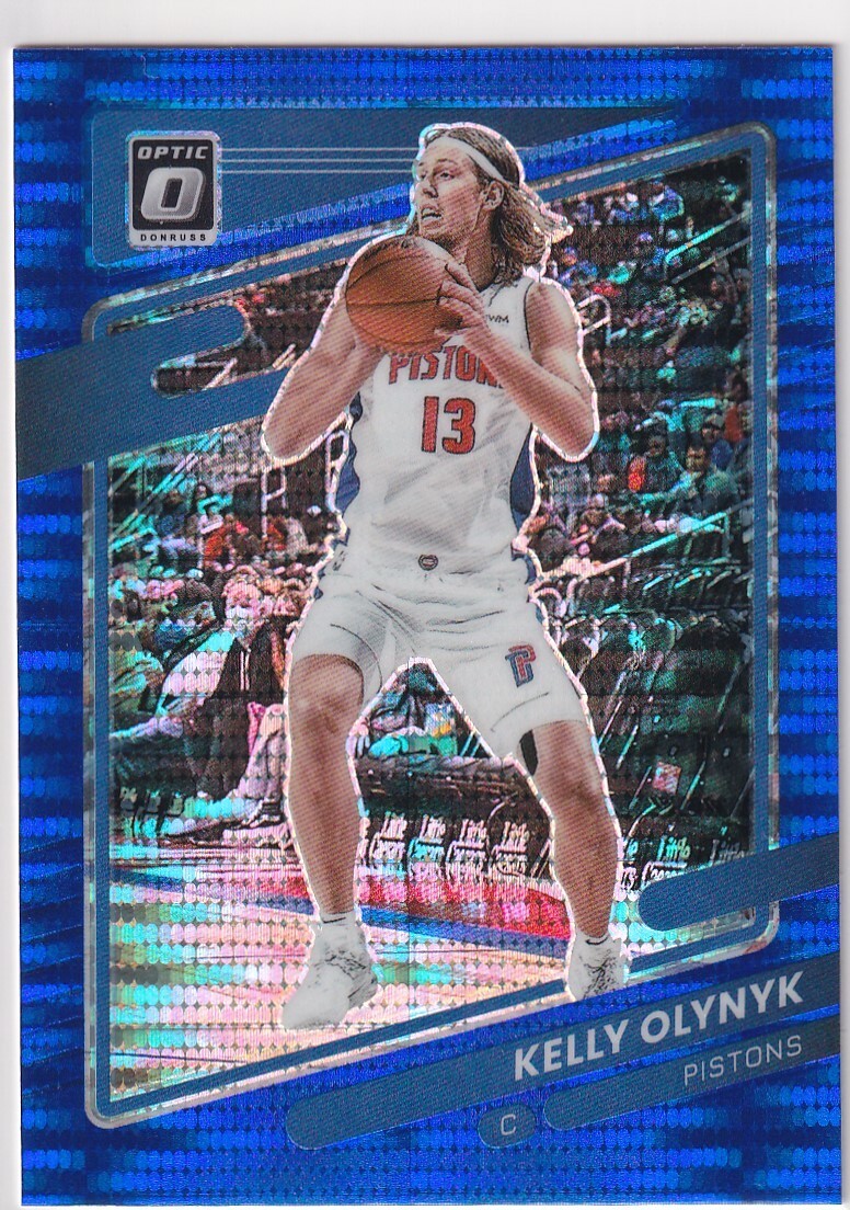 2021-22 OPTIC PRIZMS BLUE PULSAR KELLY OLYNYK DETROIT PISTONS PRIZM BZ-2609