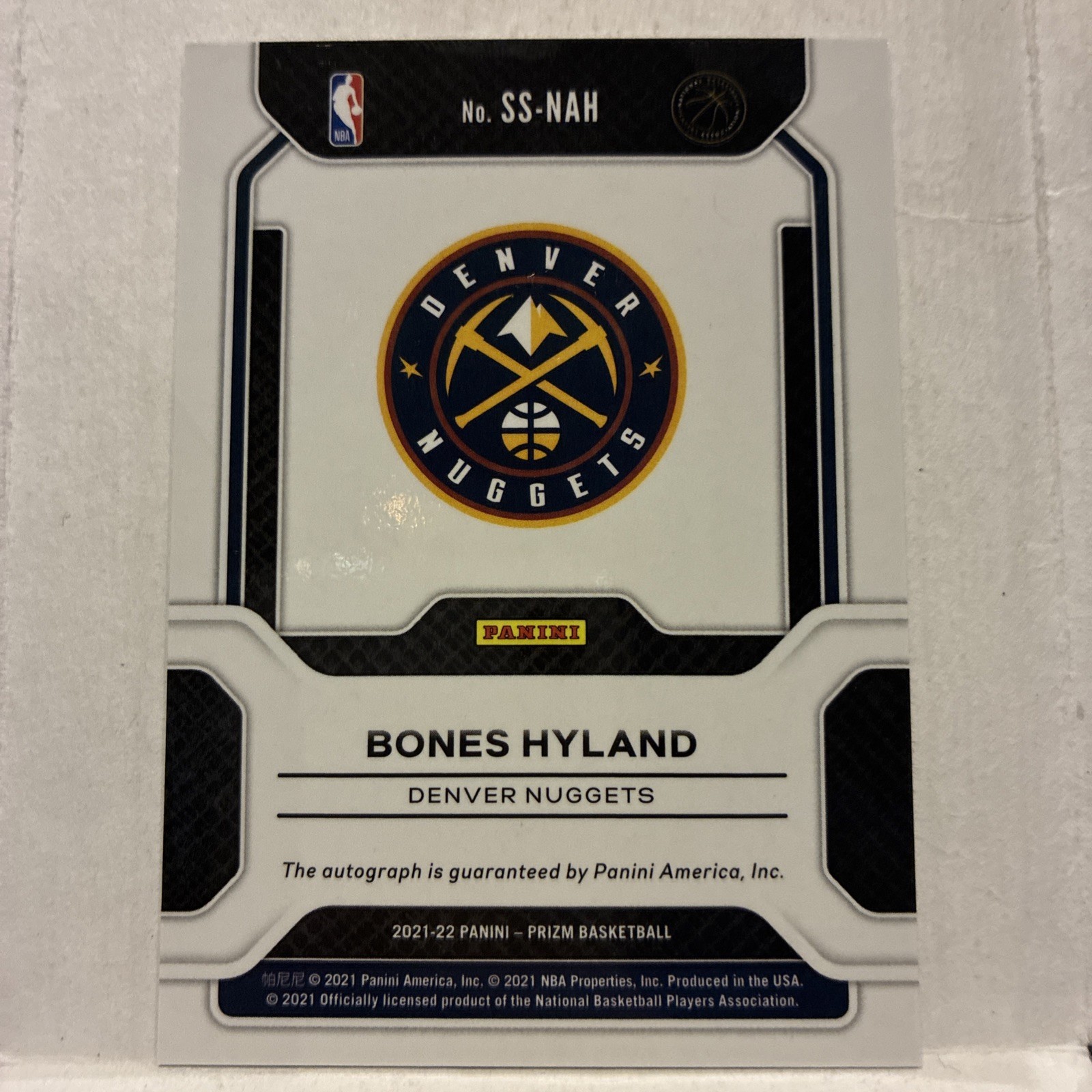 2021-22 Panini Prizm – Sensational Signatures Bones Hyland #SS-NAH (AU, RC)
