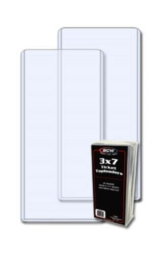 Case of 500 BCW 3 x 7 Ticket Hard Plastic Topload Holders rigid 3×7 protectors