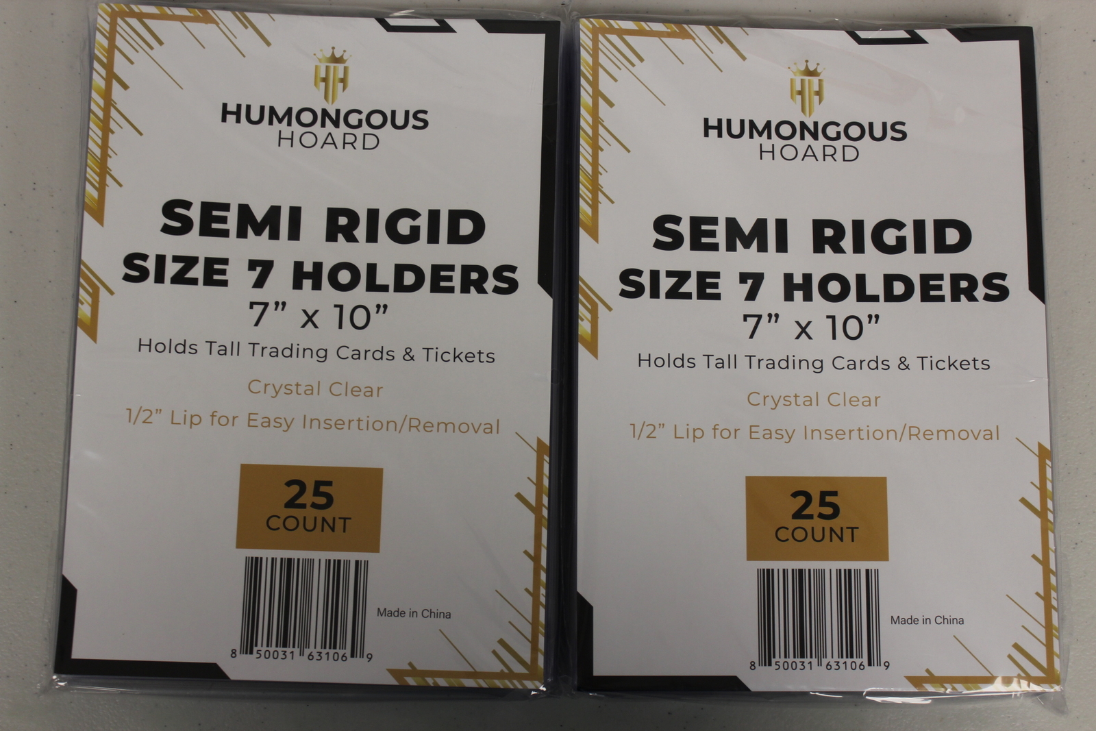 (50) Humongous Hoard Semi Rigid Size 7 Cabinet T3 Postcard Oversize 7 X 10″