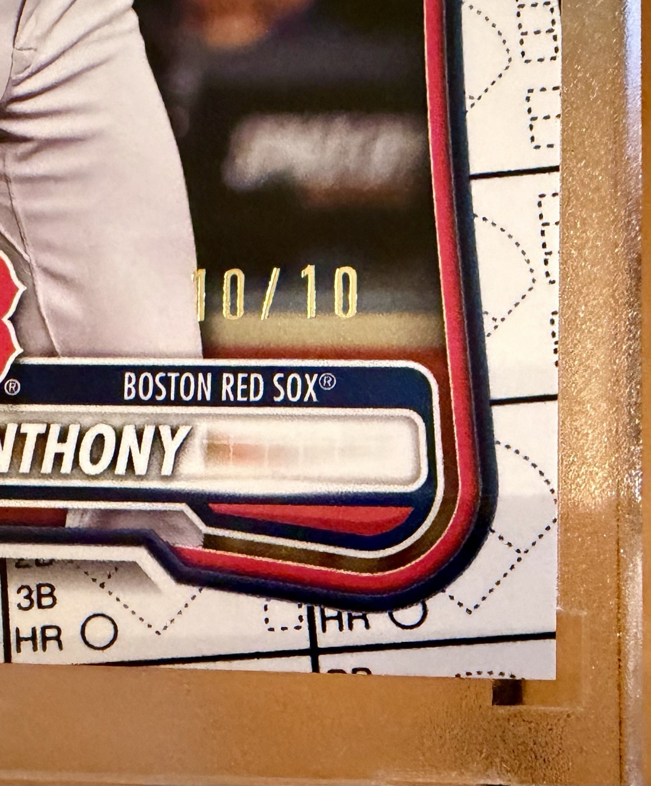 Roman Anthony 2026 Bowman #18 White Scorecard RC SSP #10/10 Bookend Red Sox